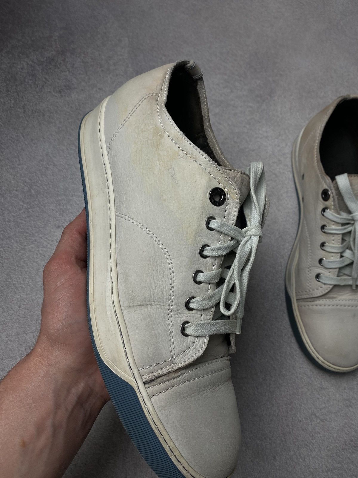 Lanvin Vintage Lanvin Distressed Cap Toe Leather sneakers Size US 8 / EU 41 - 6 Thumbnail