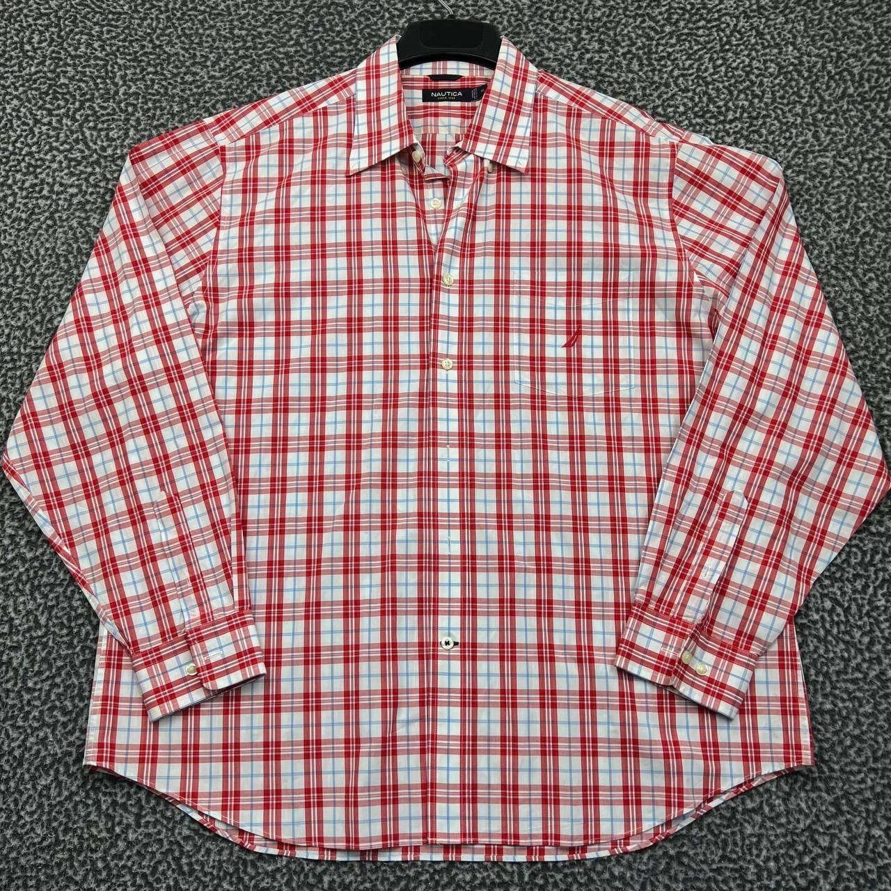 Nautica Nautica Button Down Shirt Men Plaid Collared Cotton XL Size US XL / EU 56 / 4 - 1 Thumbnail