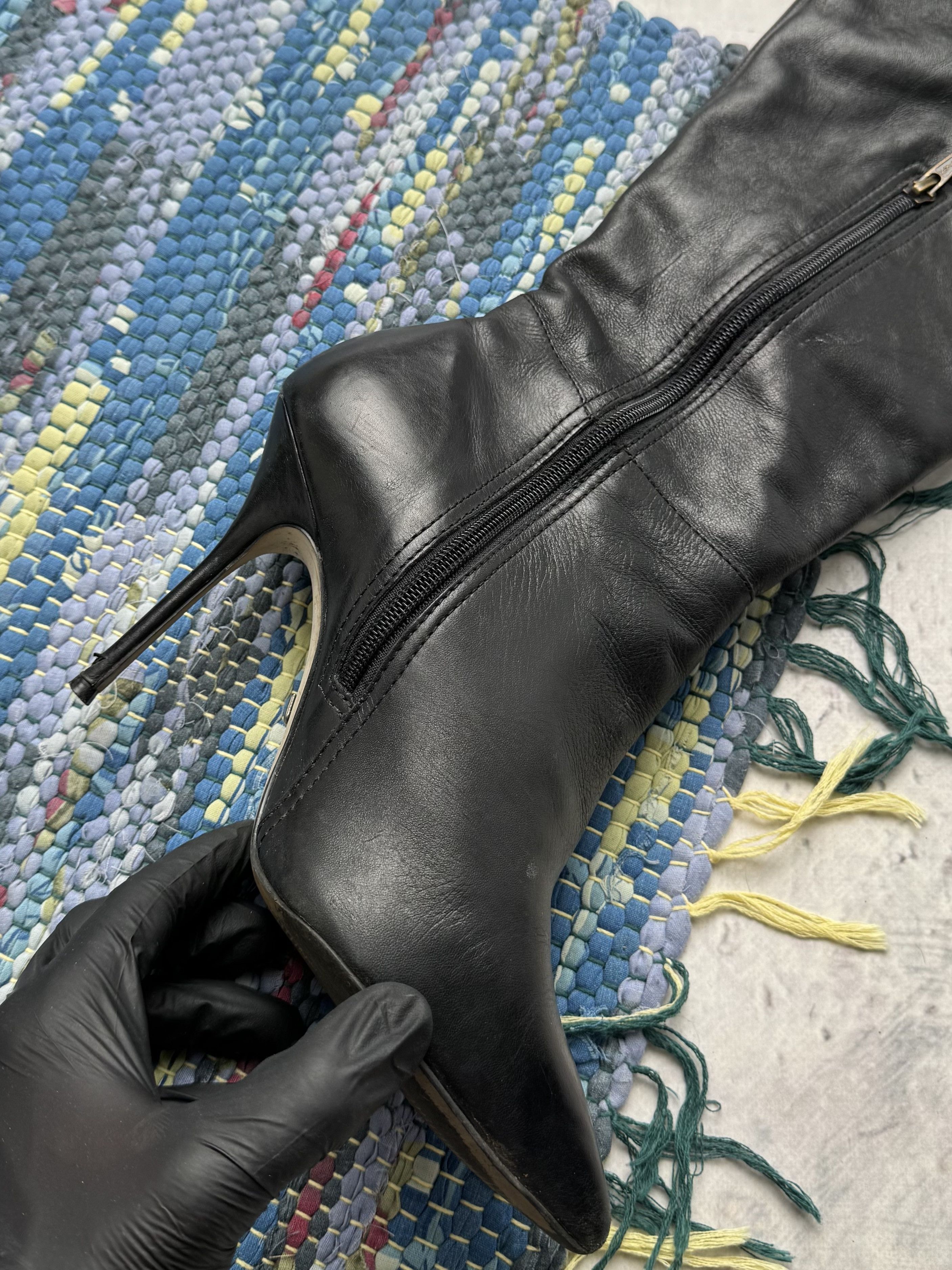 Vintage Vintage Leather Boots With Heels A8(V1)D15 Size US 9 / IT 39 - 11 Thumbnail