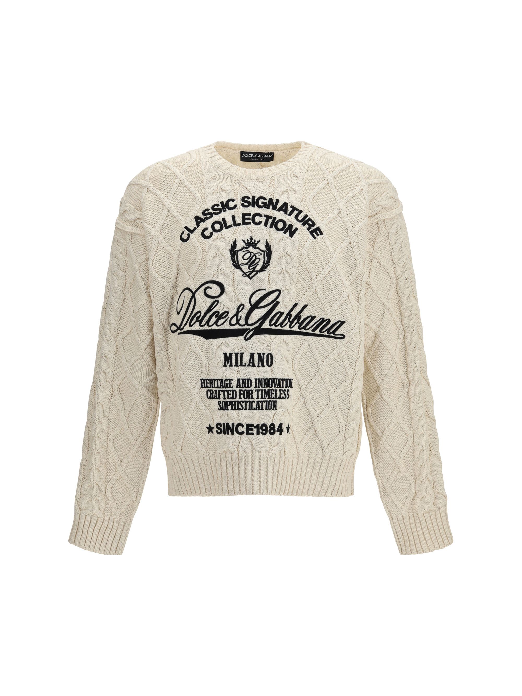 Dolce & Gabbana Cable-knit Pullover Size US L / EU 52-54 / 3 - 1 Thumbnail