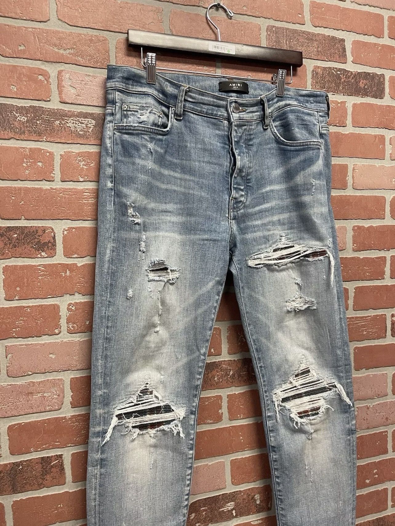 Amiri Amiri Jeans Plaid MX1 Size 36 Size US 36 / EU 52 - 2 Thumbnail