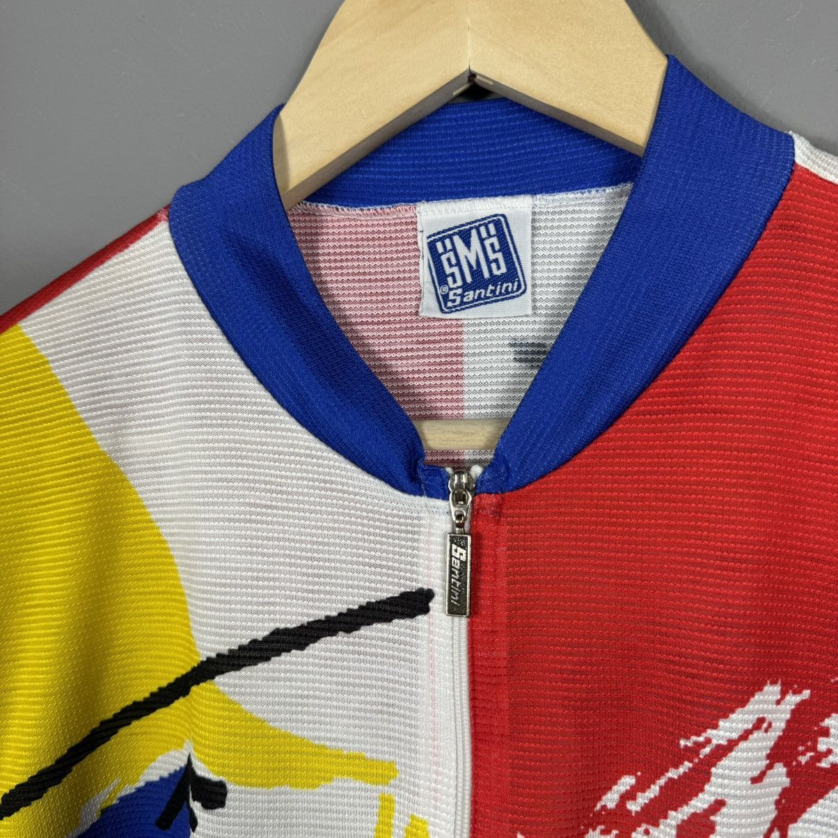 Vintage Vintage 90s SMS Santini Cycling Jersey Size US XL / EU 56 / 4 - 3 Thumbnail