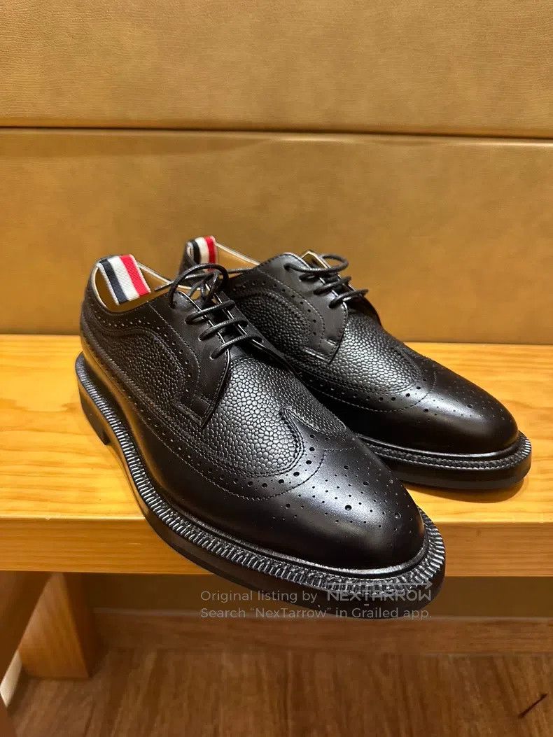 Thom Browne Thom Browne Black leather shoes Size US 7 / EU 40 - 1 Thumbnail