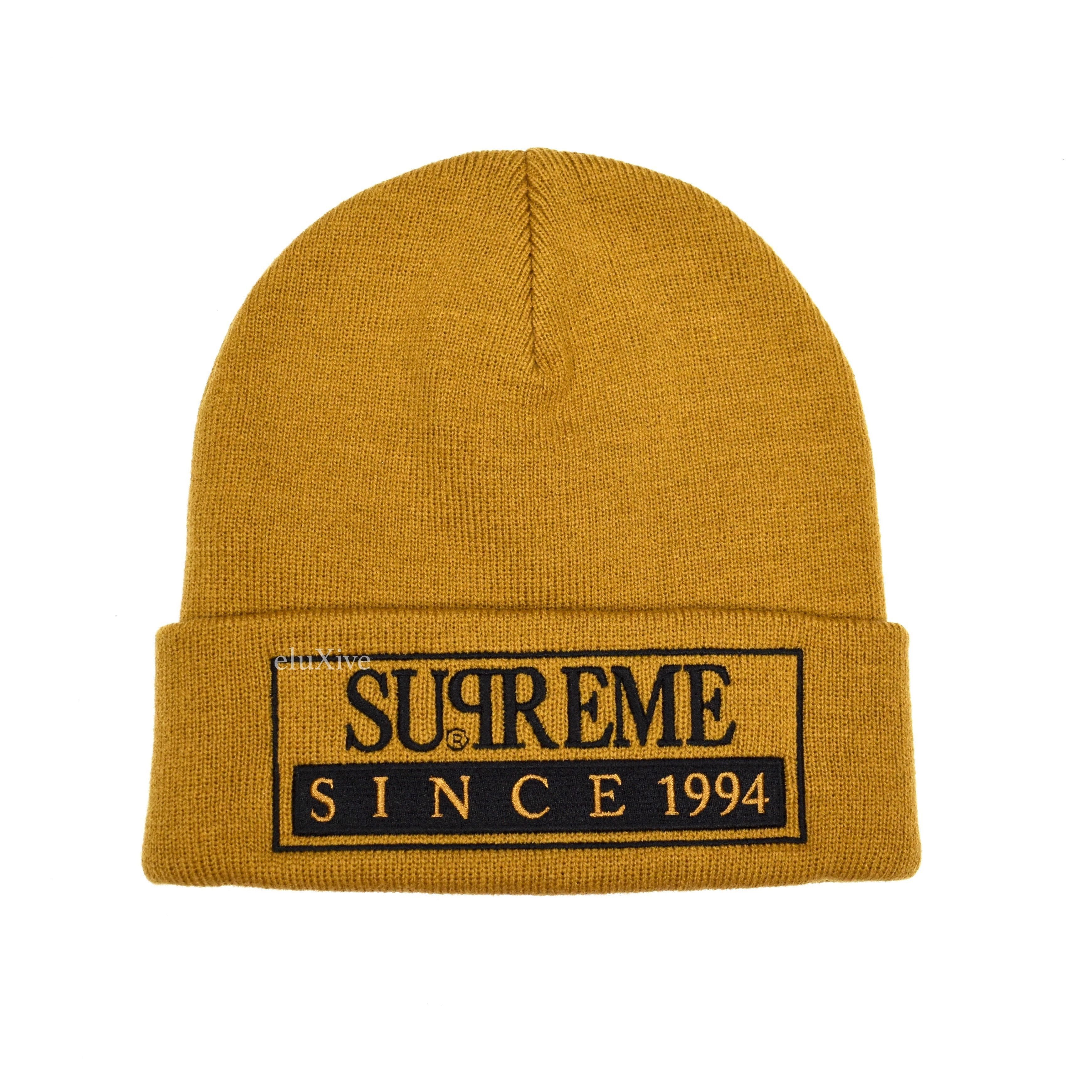 Supreme Supreme Since 1994 Logo Beanie Tan DS Size ONE SIZE - 1 Preview