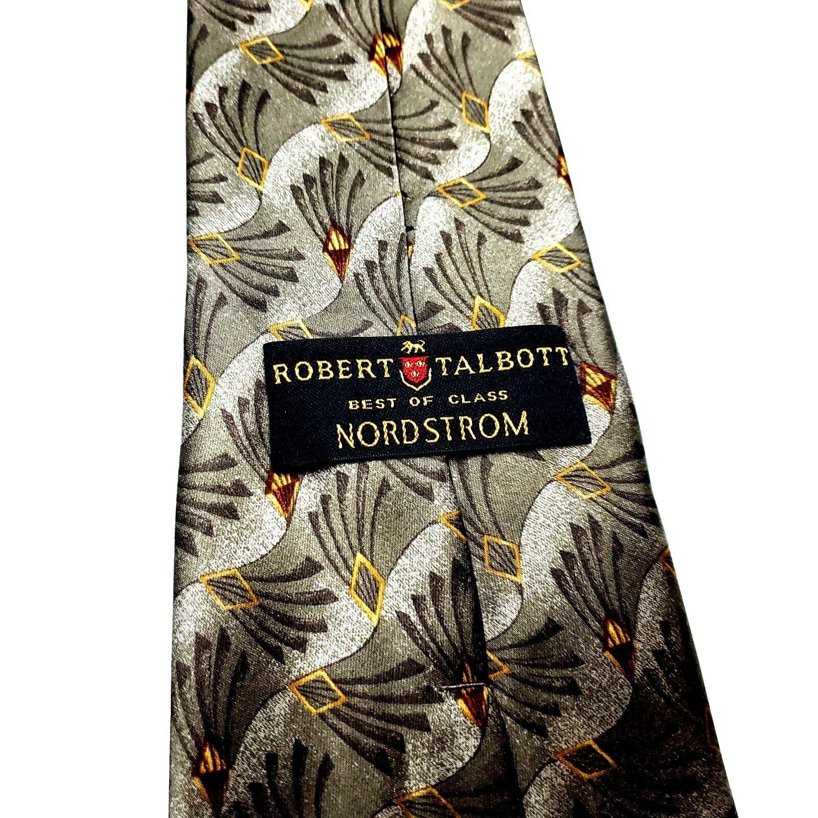 Robert Talbott Robert Talbott Best Of Class Nordstrom Silk Tie Print Beige Size ONE SIZE - 3 Thumbnail