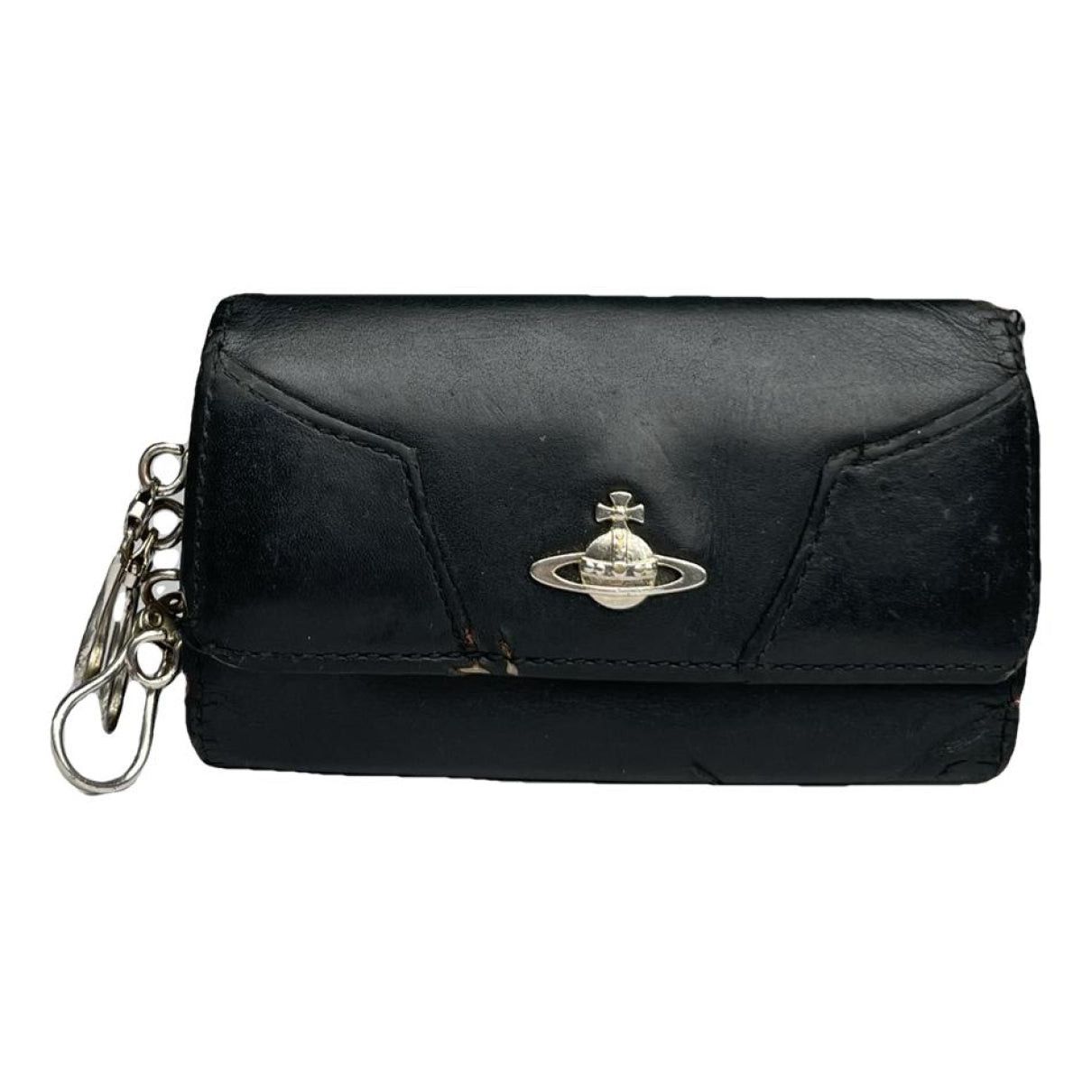 Vivienne Westwood Black Leather Purse Size ONE SIZE - 1 Thumbnail