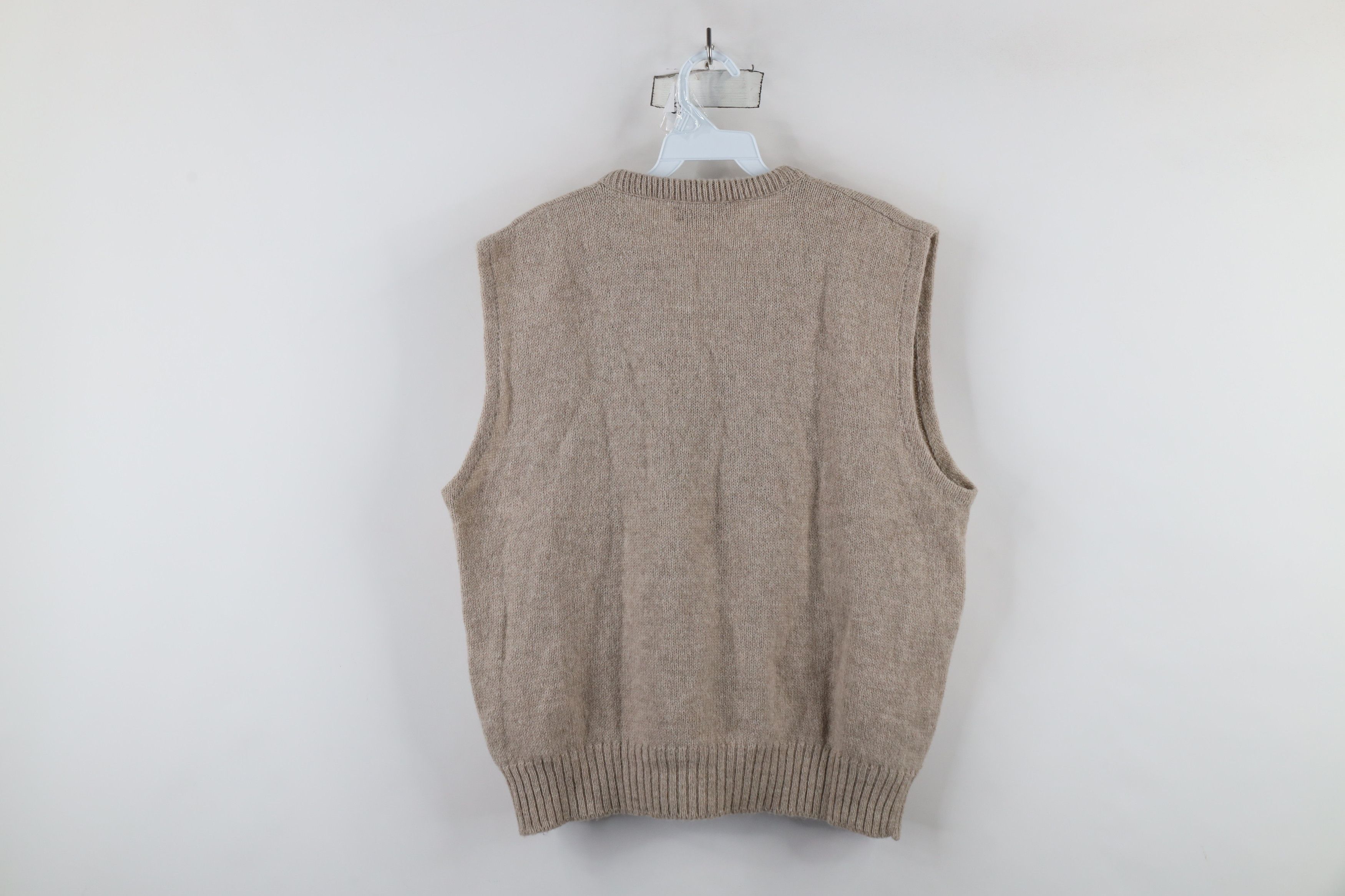 Vintage Vintage 70s Streetwear Blend Knit Sweater Vest Beige USA Size US L / EU 52-54 / 3 - 7 Thumbnail