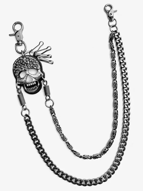 VIBE Gothic Skull Wallet Chain Size ONE SIZE - 8 Thumbnail