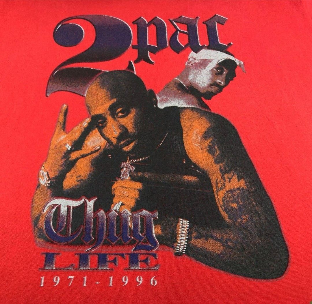 Rap Tees × Vintage Vintage 2pac rap tees Size US L / EU 52-54 / 3 - 4 Thumbnail