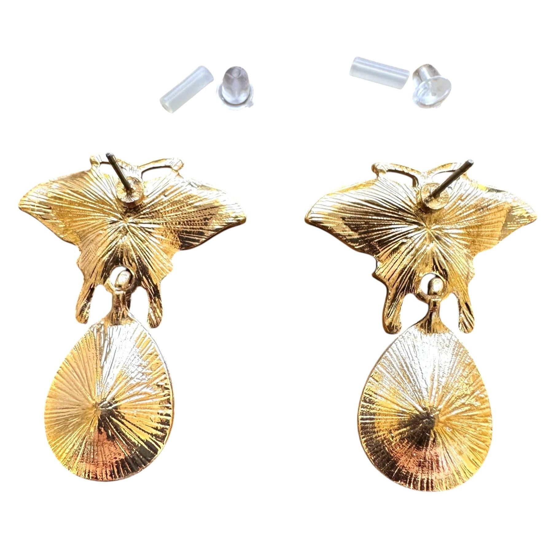 Handmade Butterfly Earrings Rhinestones Drop Dangle Crystal Accents A Size ONE SIZE - 9 Thumbnail