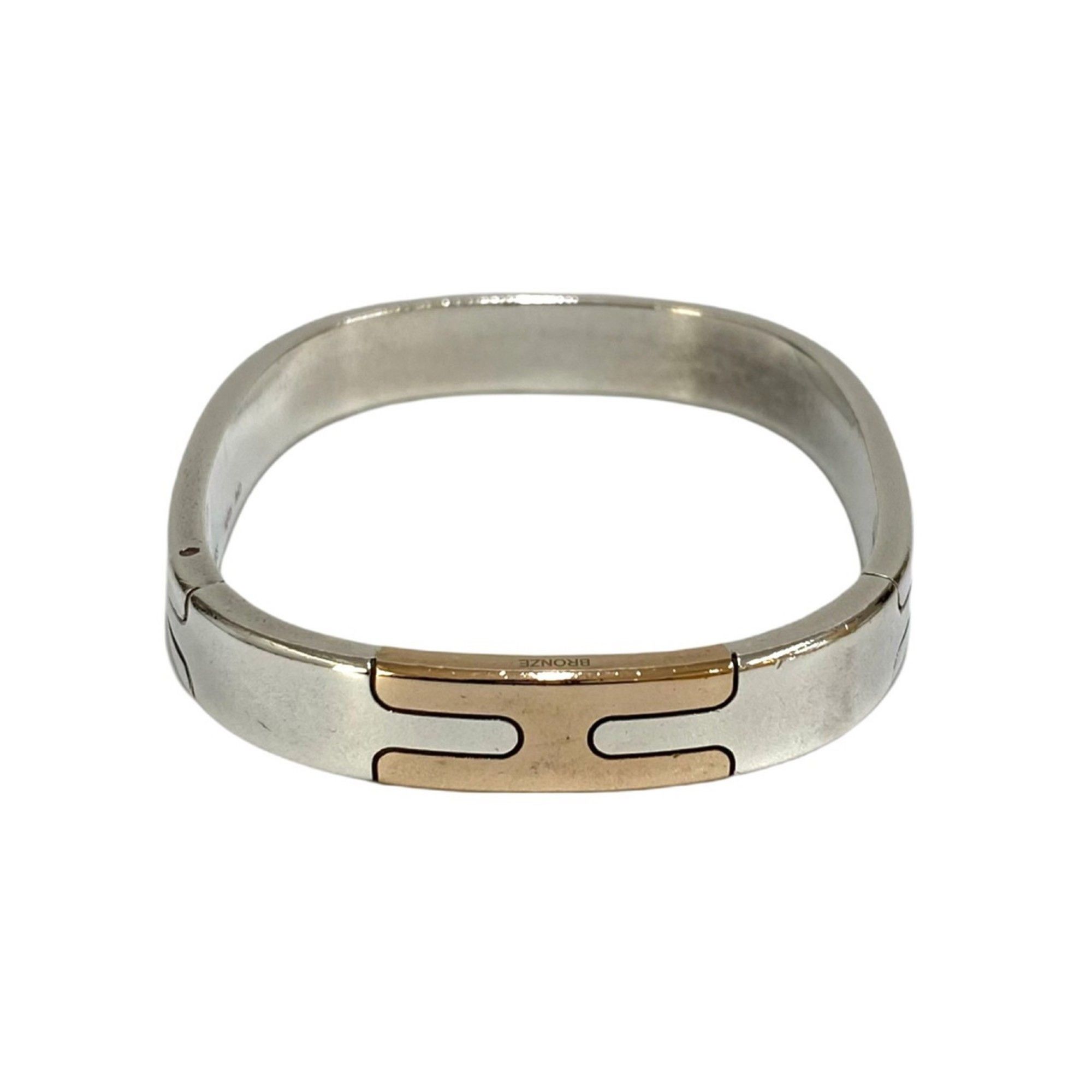 image of Hermes Logo Hercules Bronze Silver 925 Bangle Bracelet Accessory Men Women