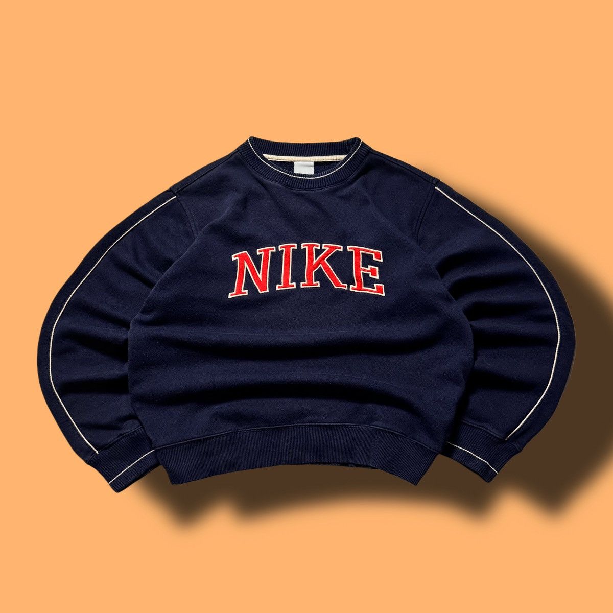Nike × Vintage 00s Nike Vintage Big Logo Oversize Sweatshirt Y2K Size US S / EU 44-46 / 1 - 1 Thumbnail