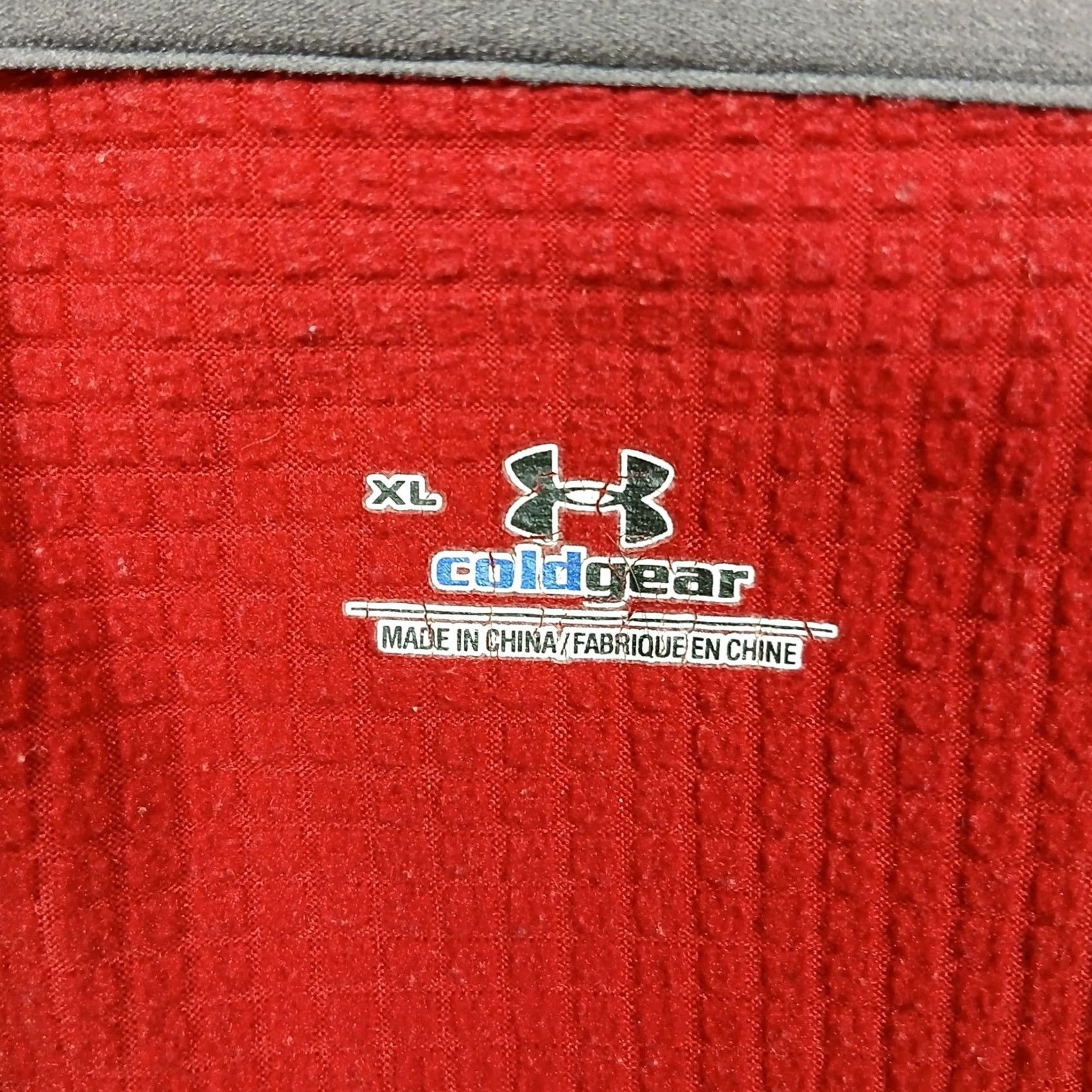 Under Armour Under Armour ColdGear 1/4 Zip Pullover Men XL Red Long Sleeve Performance Top Size US XL / EU 56 / 4 - 6 Thumbnail