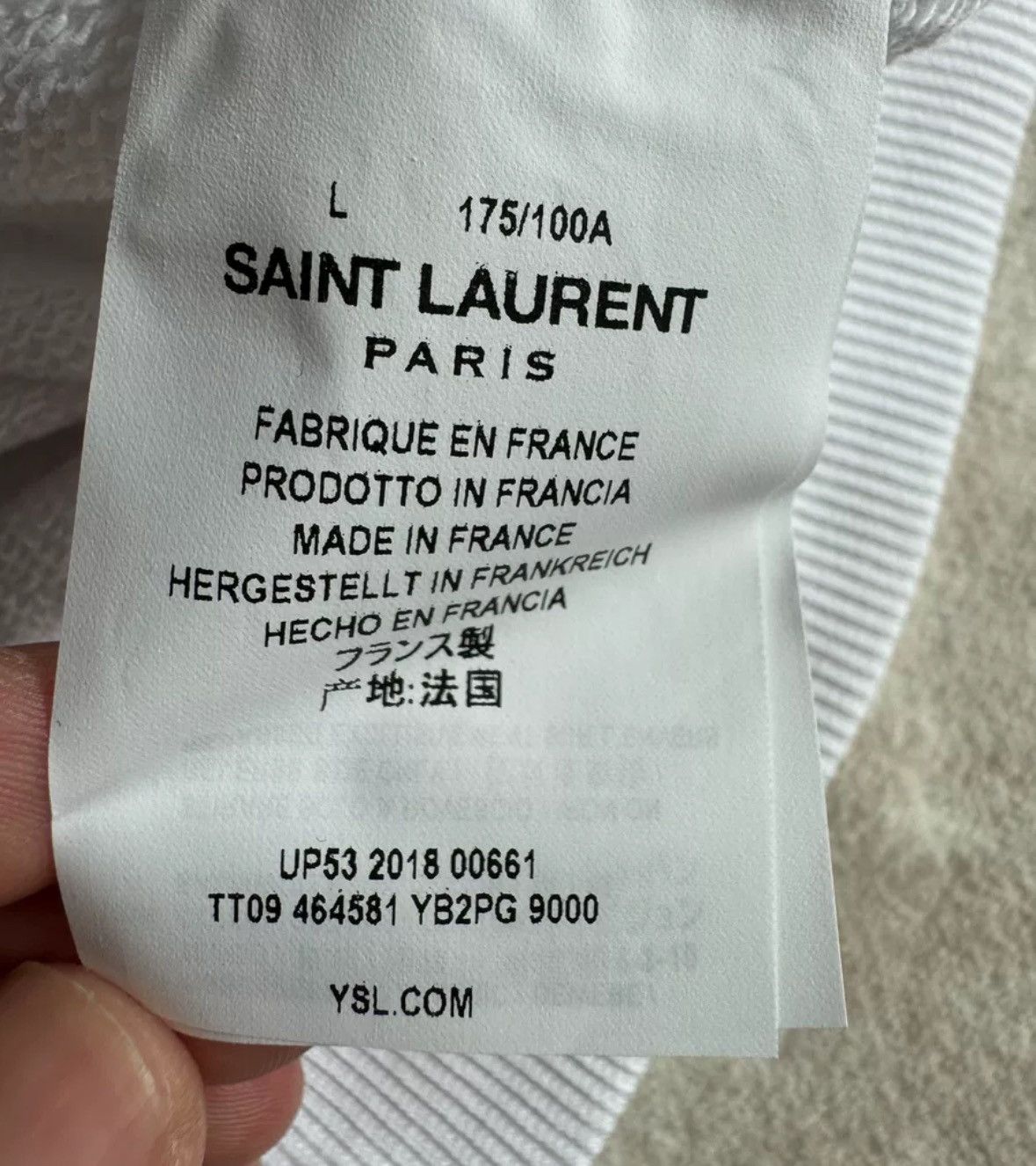 Saint Laurent Paris Saint Laurent letter hoodie Size US L / EU 52-54 / 3 - 9 Thumbnail