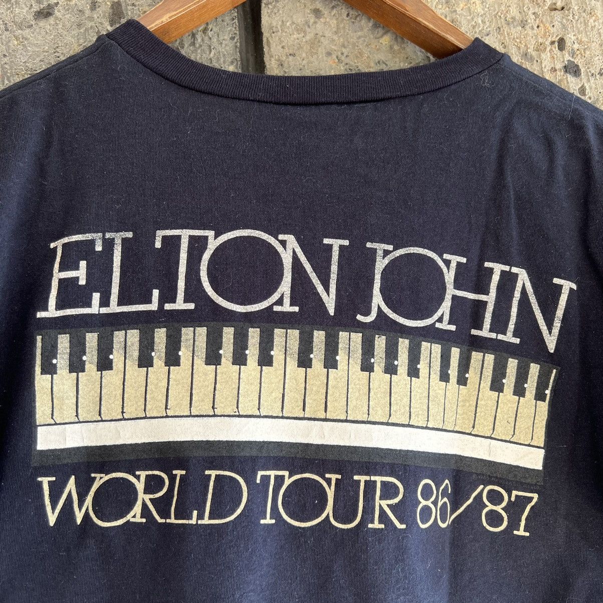 Band Tees × Vintage 1987 Elton John World Tour Band Tee Shirt Brockum Billy Joel Size US M / EU 48-50 / 2 - 4 Thumbnail