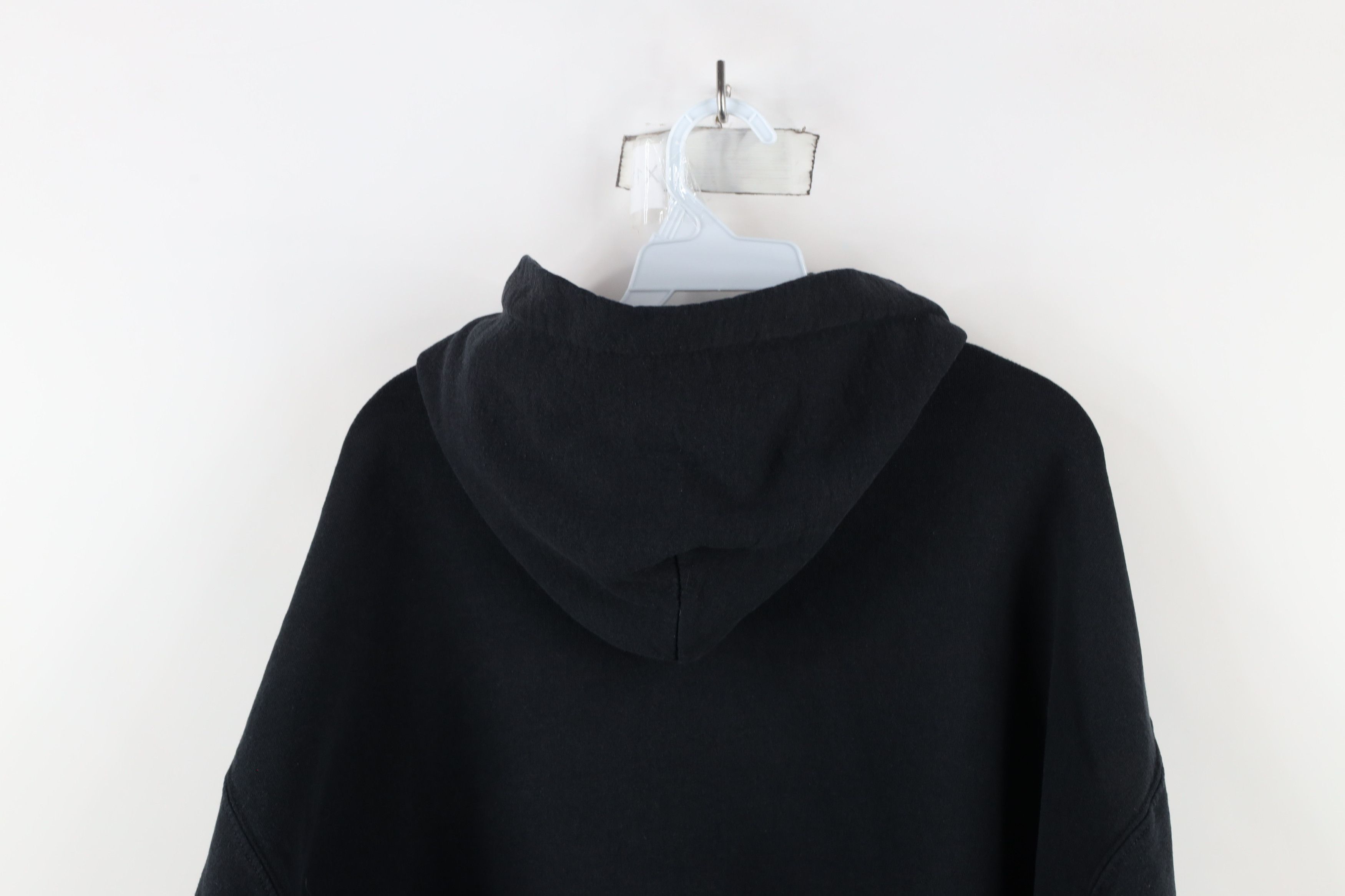 Vintage Vintage 90s Streetwear Blank Hoodie Sweatshirt Black Size US XL / EU 56 / 4 - 9 Thumbnail