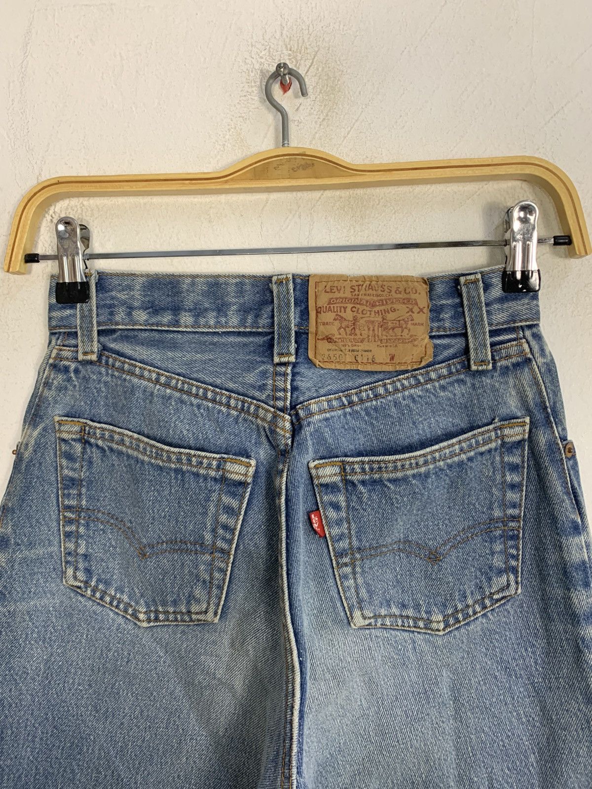 Levi's 90s Levis Strauss Lot 26501-0116 Denim Jeans Straight Cut Size 24" / US 00 / IT 34 - 6 Thumbnail