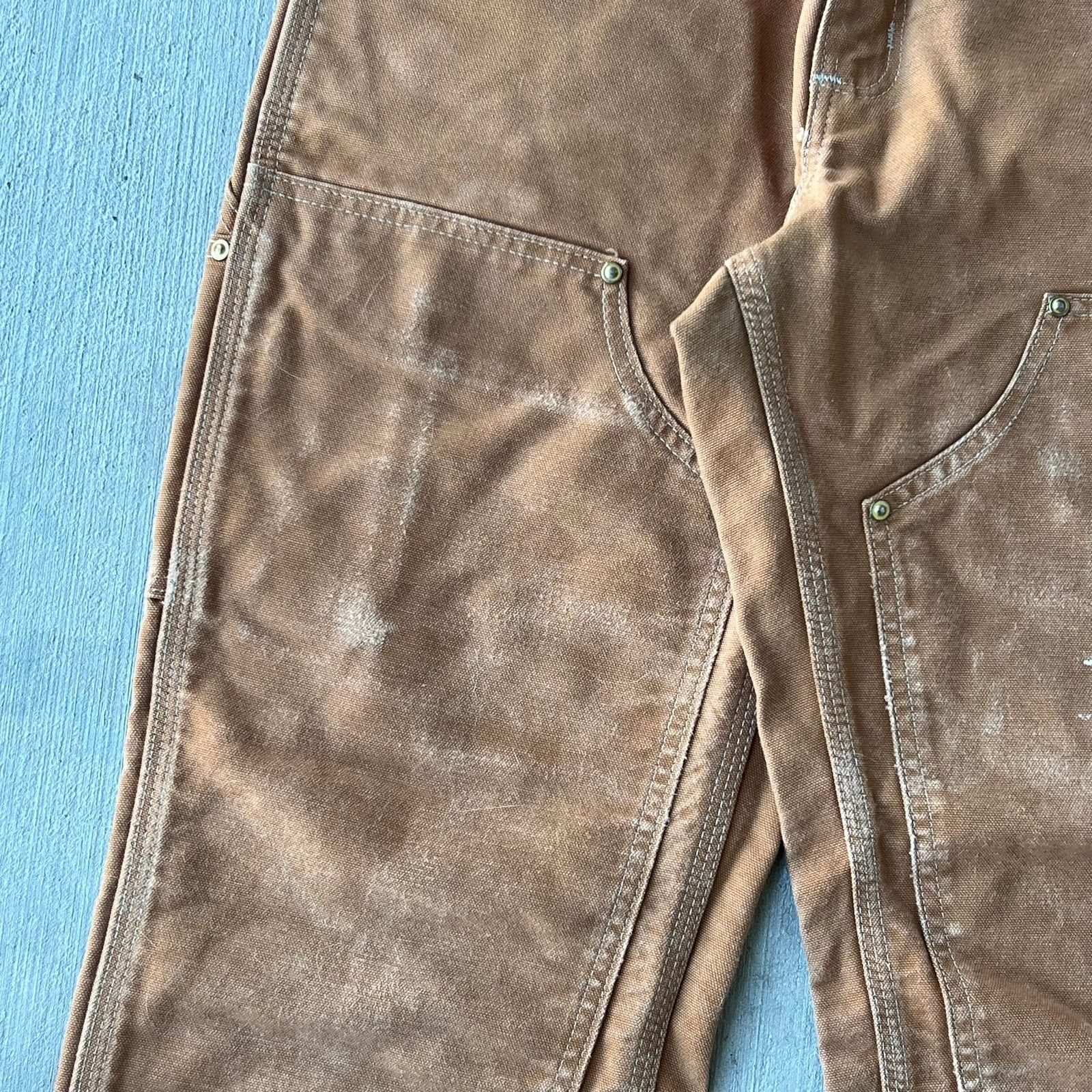 Carhartt × Vintage Carhartt brown double knee work wear carpenter pants Size US 27 - 4 Thumbnail