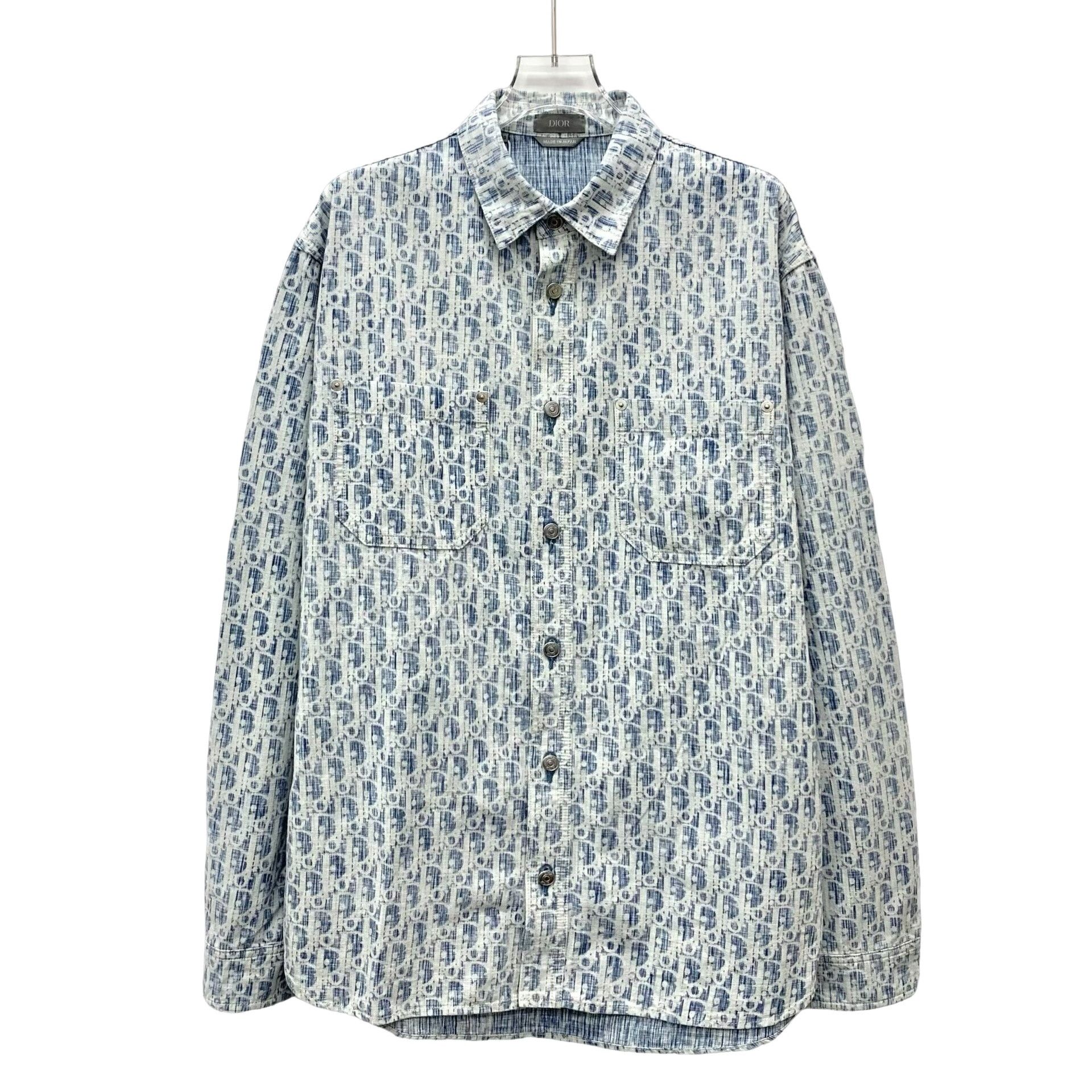 Dior Dior Oblique Jacquard Long Sleeve Shirt 39 Size US M / EU 48-50 / 2 - 1 Thumbnail