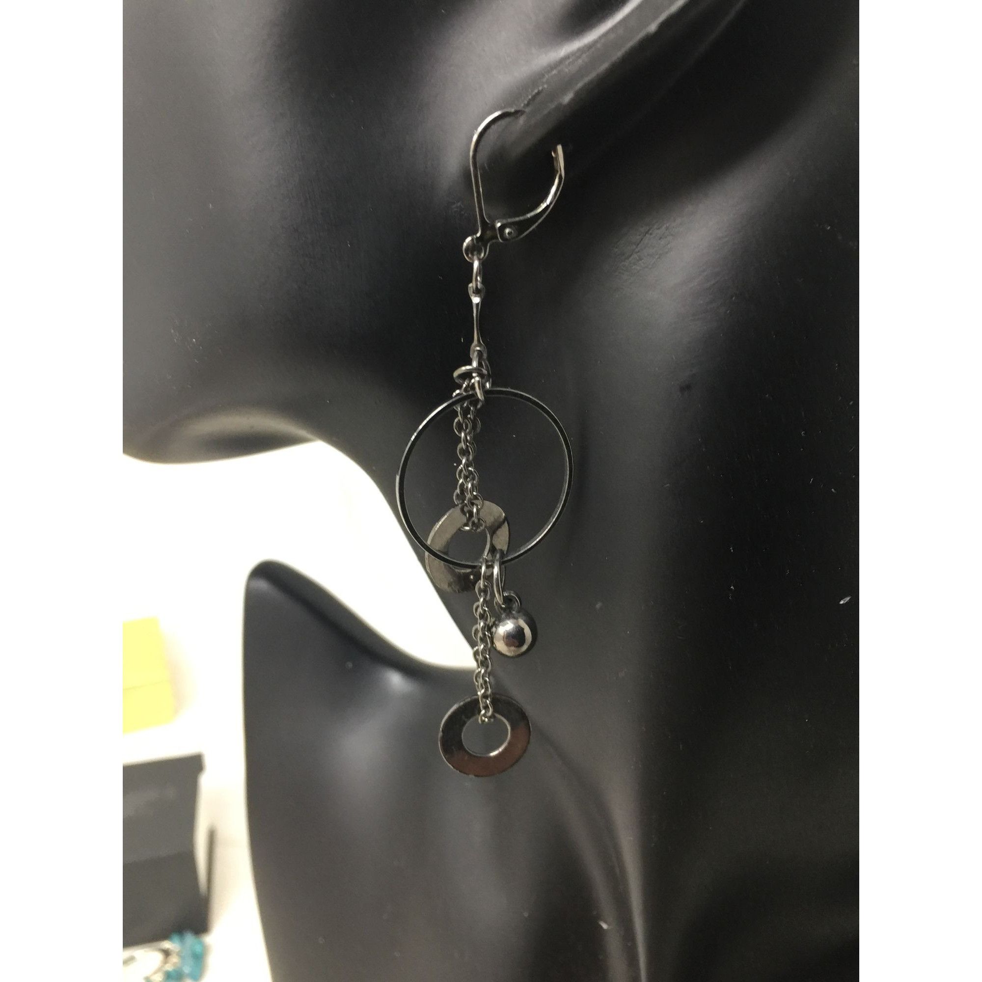 Other Women's Unique Silver Tone Layered Circle Dangle Earrings Size ONE SIZE - 6 Thumbnail