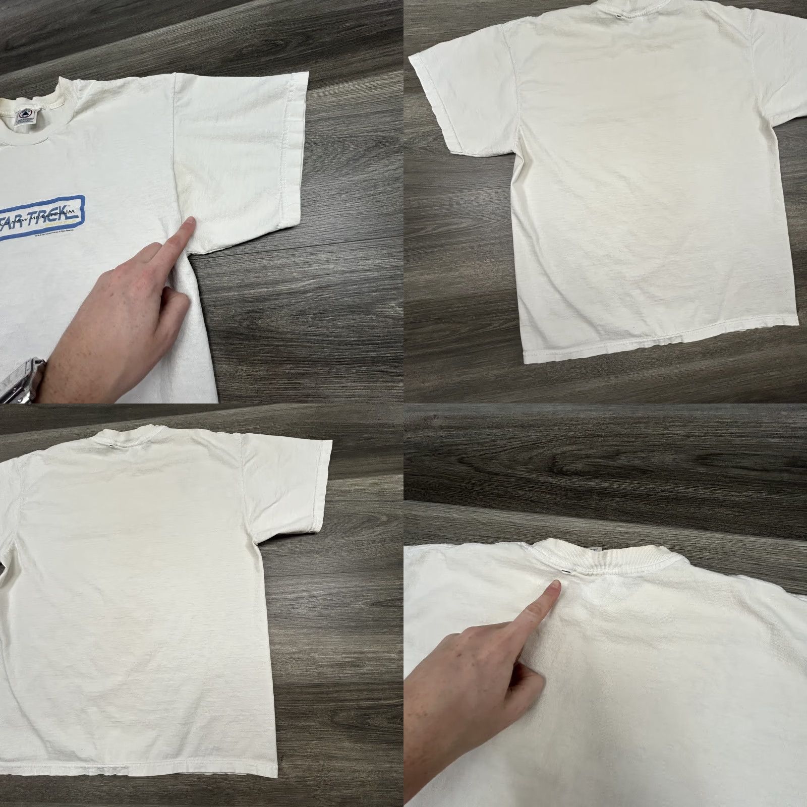 Delta VINTAGE Star Trek Shirt Mens L White Graphic 1999 Millennium Earth Tour Delta Pro Weight Crew Neck Short Sleeve Size US L / EU 52-54 / 3 - 8 Thumbnail