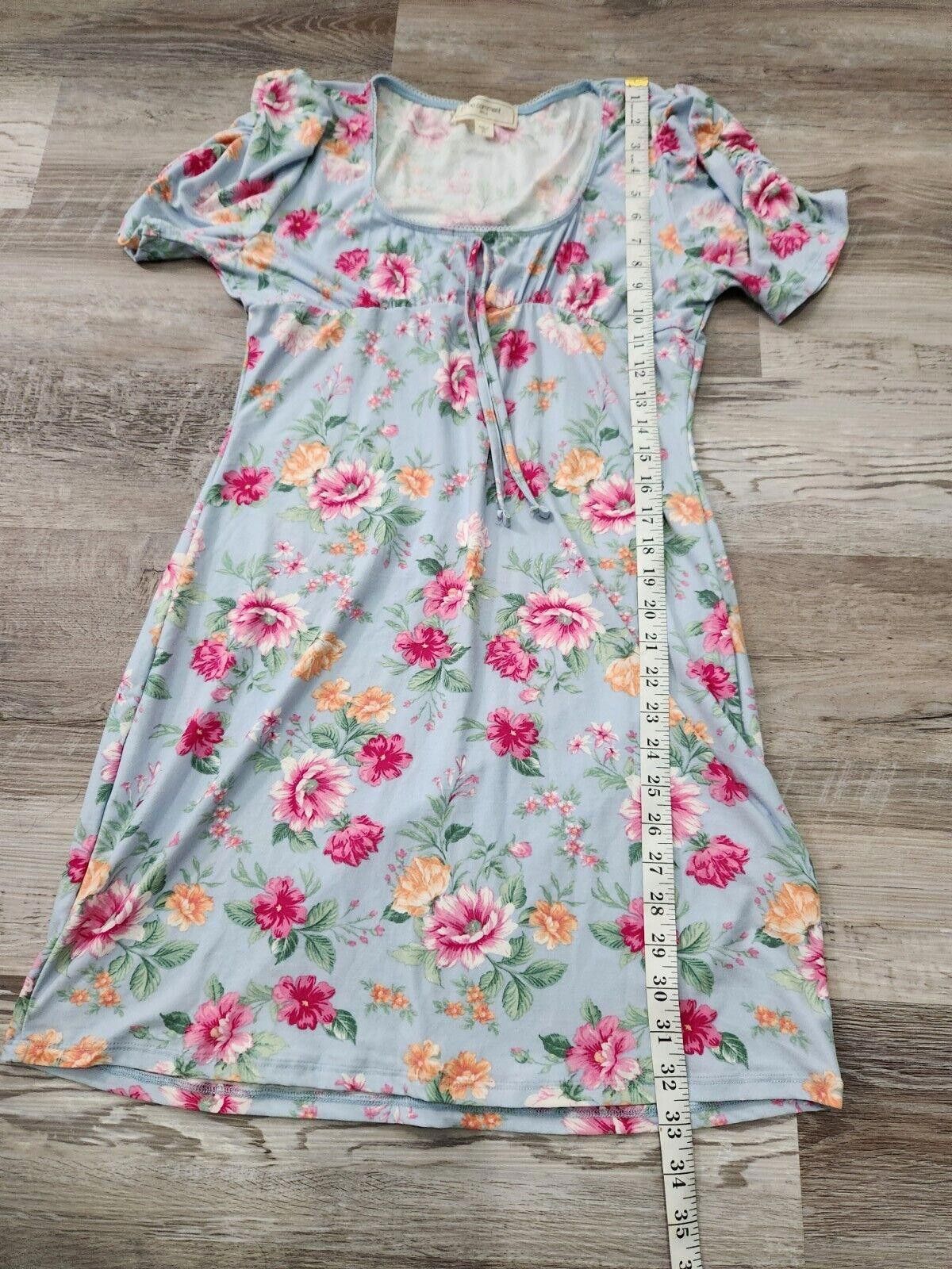 Designer No Comment Dress Extra Large Blue Floral 90s Sweetheart Size XL / US 12-14 / IT 48-50 - 7 Thumbnail