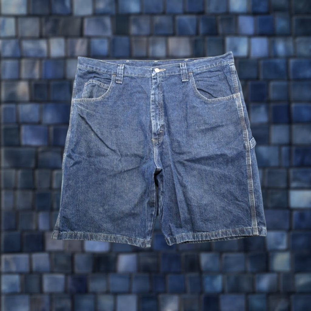 Wrangler VINTAGE Wrangler Jeans Shorts Men's 38 Blue Denim Carpenter Baggy 5-Pocket Denim Cotton Brand Wrangler Size US 38 / EU 54 - 1 Thumbnail