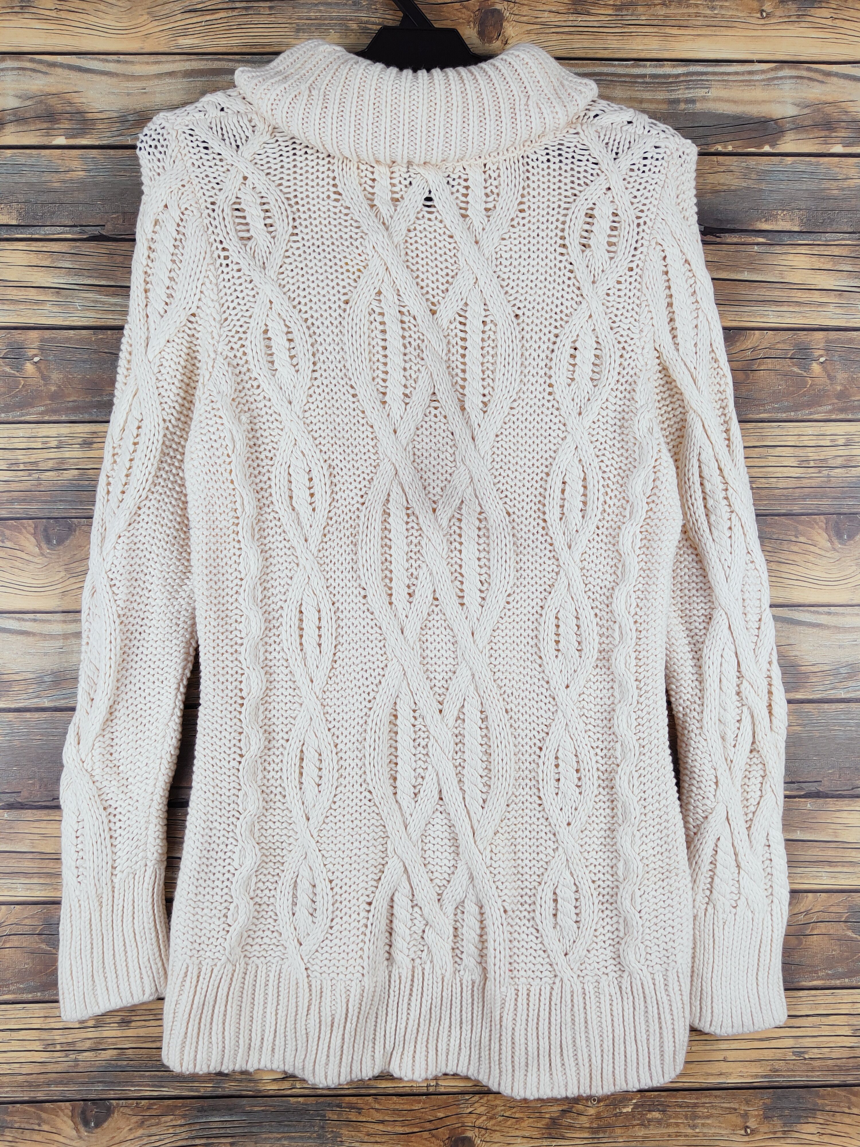 Aran Isles Knitwear × Japanese Brand × Talbots Talbots Cream aran isle cable Knitwear Sweatshirts #W1176 Size M / US 6-8 / IT 42-44 - 7 Thumbnail