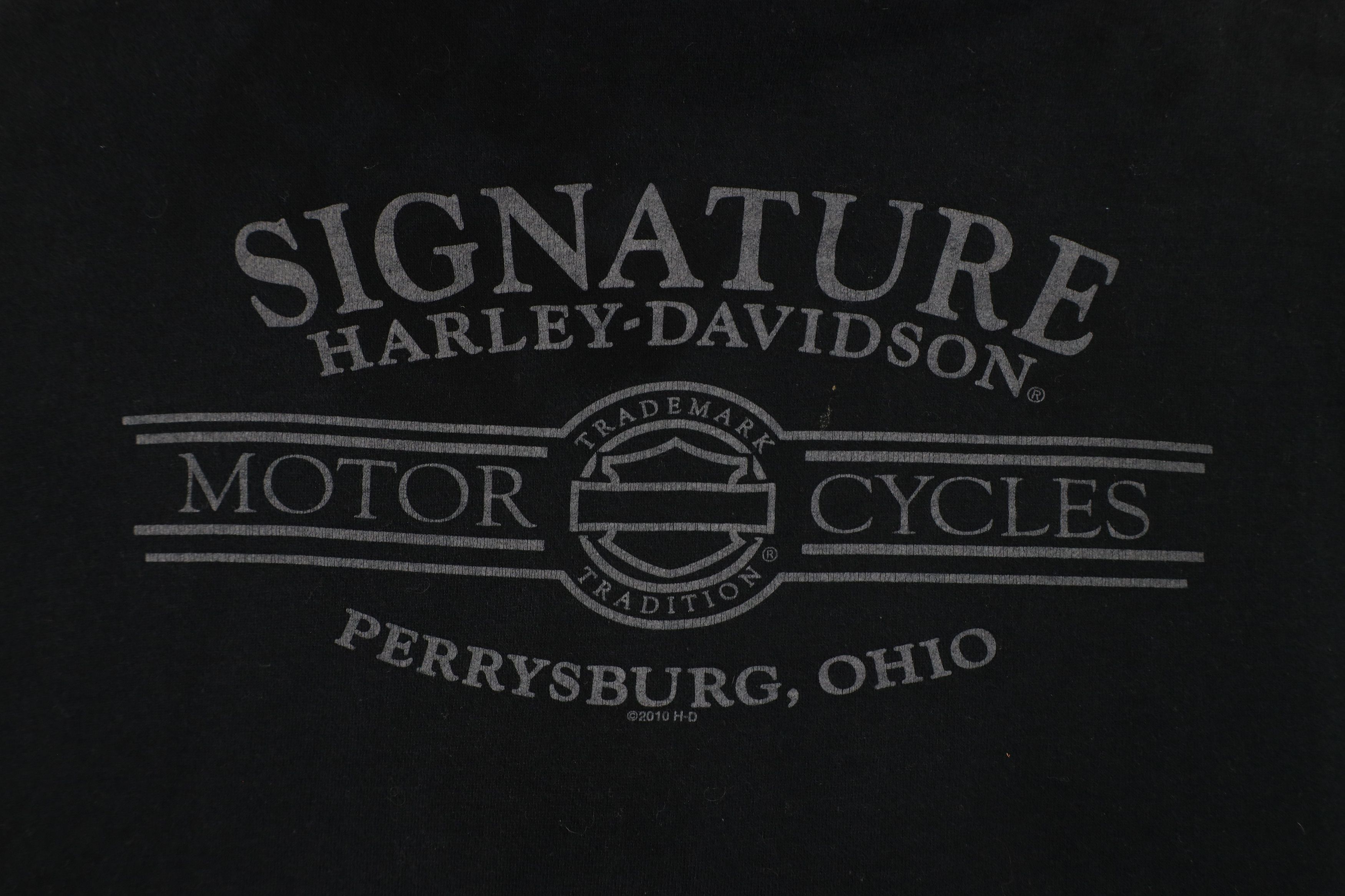 Harley Davidson × Vintage Vintage Y2K Harley Davidson Flames Full Zip Hoodie Black Size 3XL / US 20-22 - 13 Thumbnail