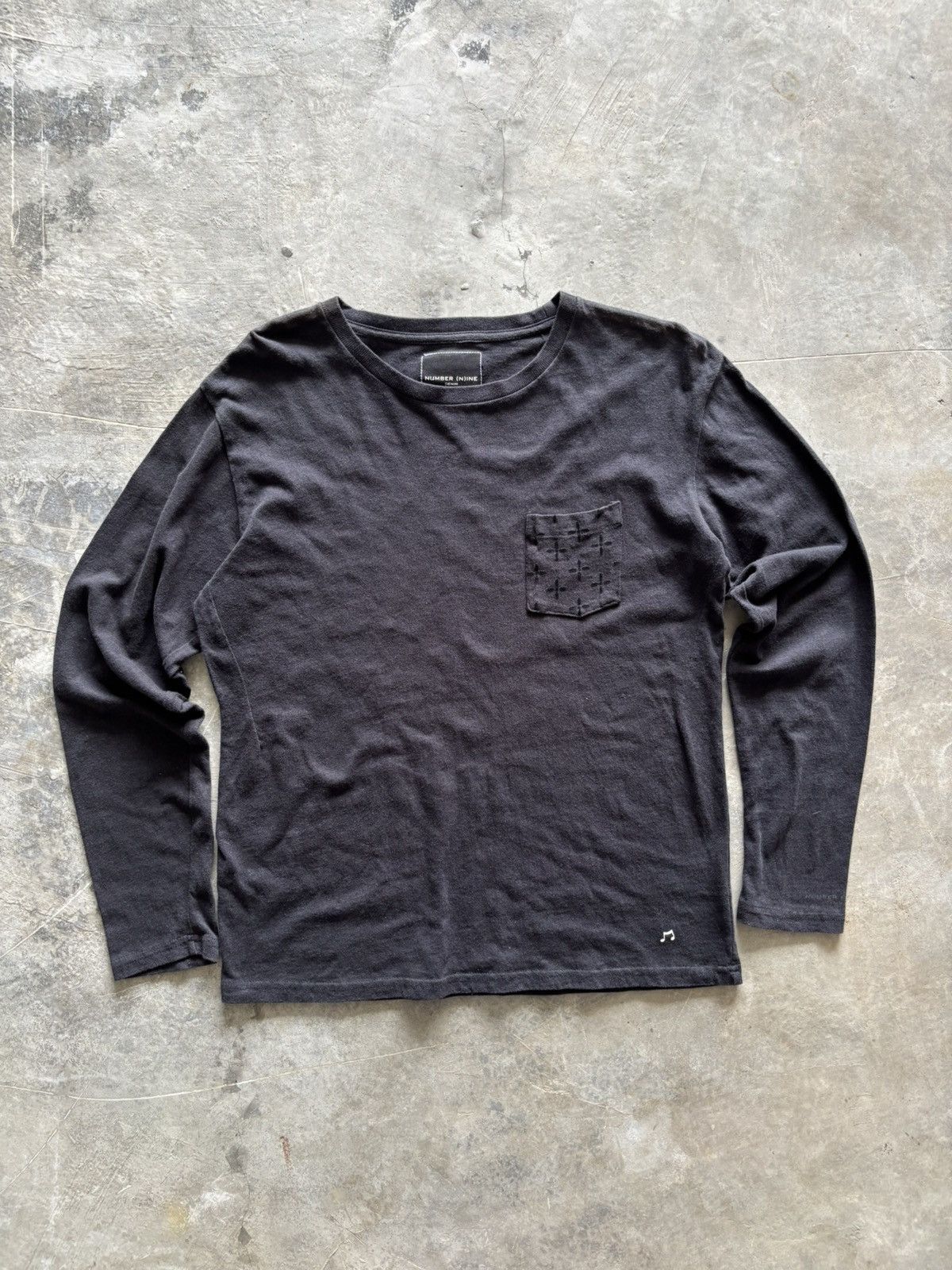 NUMBER NINE LONG SLEEVE POCKET TEE JAPANESE DESIGNER BRAND