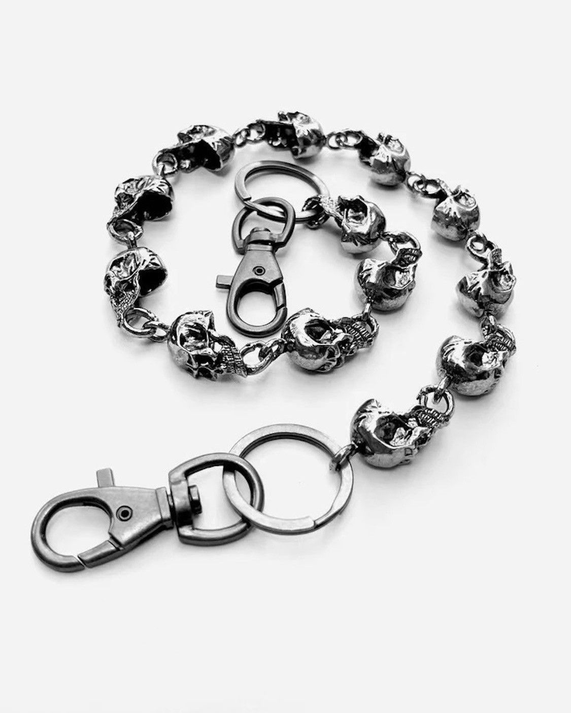 Jewelry Retro Goth Skull Wallet Pocket Chain Size ONE SIZE - 5 Thumbnail
