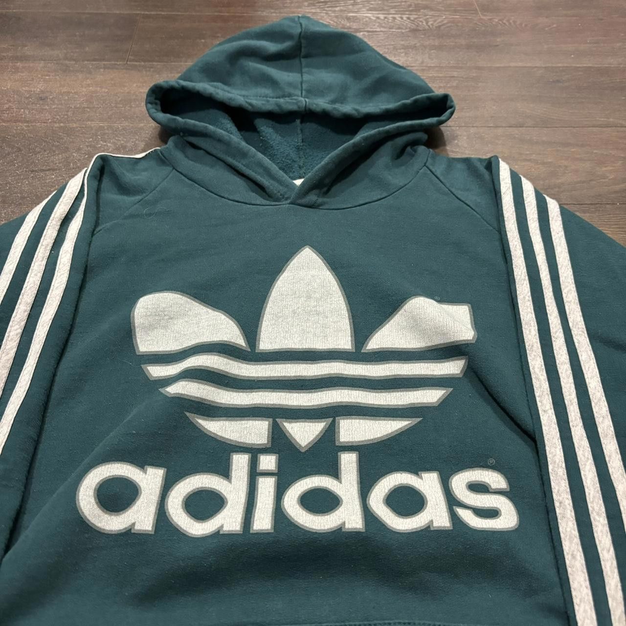 Adidas Vintage adidas striped sleeves hoodie 80s XL Size US XL / EU 56 / 4 - 3 Thumbnail