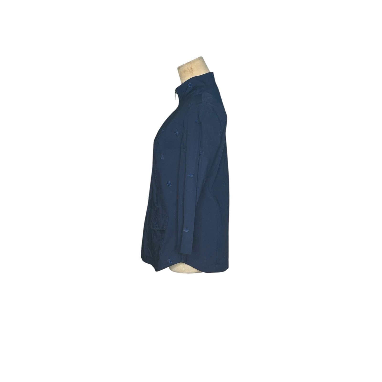 Chicos Chico's navy blue floral embroidered jacket size 0 - small Size S / US 4 / IT 40 - 11 Thumbnail