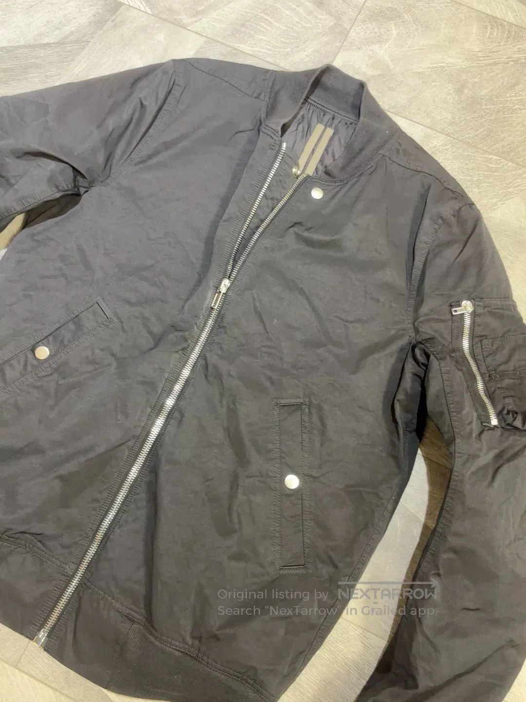 Rick Owens Drkshdw Rick Owens DRKSHDW Black MA1 Flight Jacket. Size US M / EU 48-50 / 2 - 5 Thumbnail