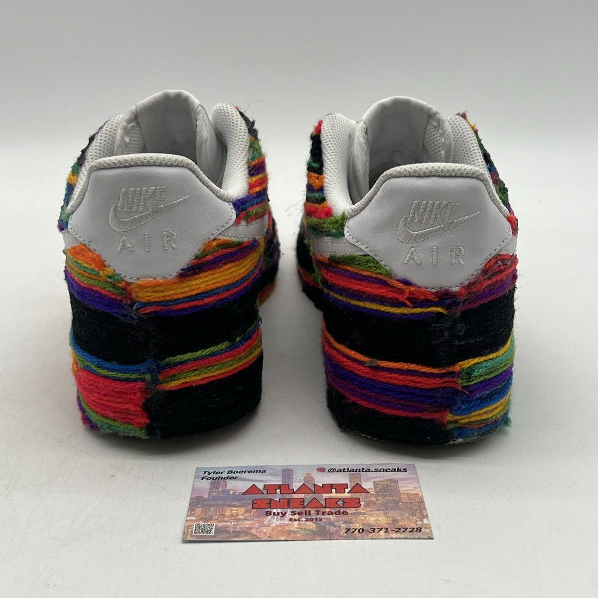 Nike Air Force 1 low white customs Size US 9 / EU 42 - 3 Thumbnail