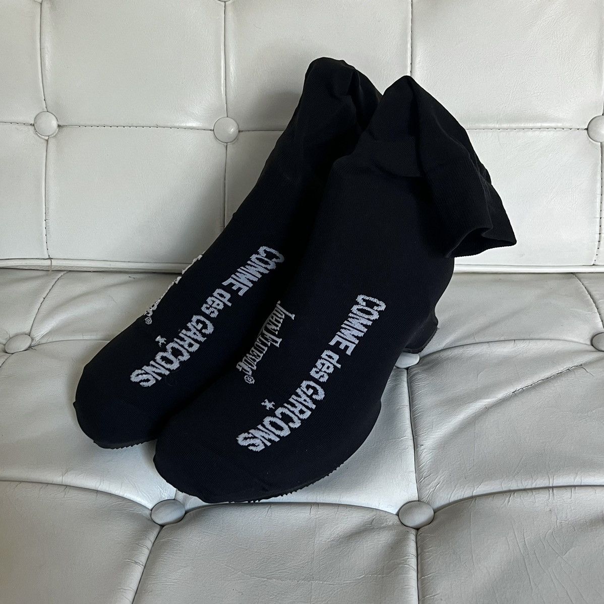 Comme des Garcons COMME DES GARCONS BLACK SOCK HEEL WITH TEXT Size US 6.5 / IT 36.5 - 2 Thumbnail