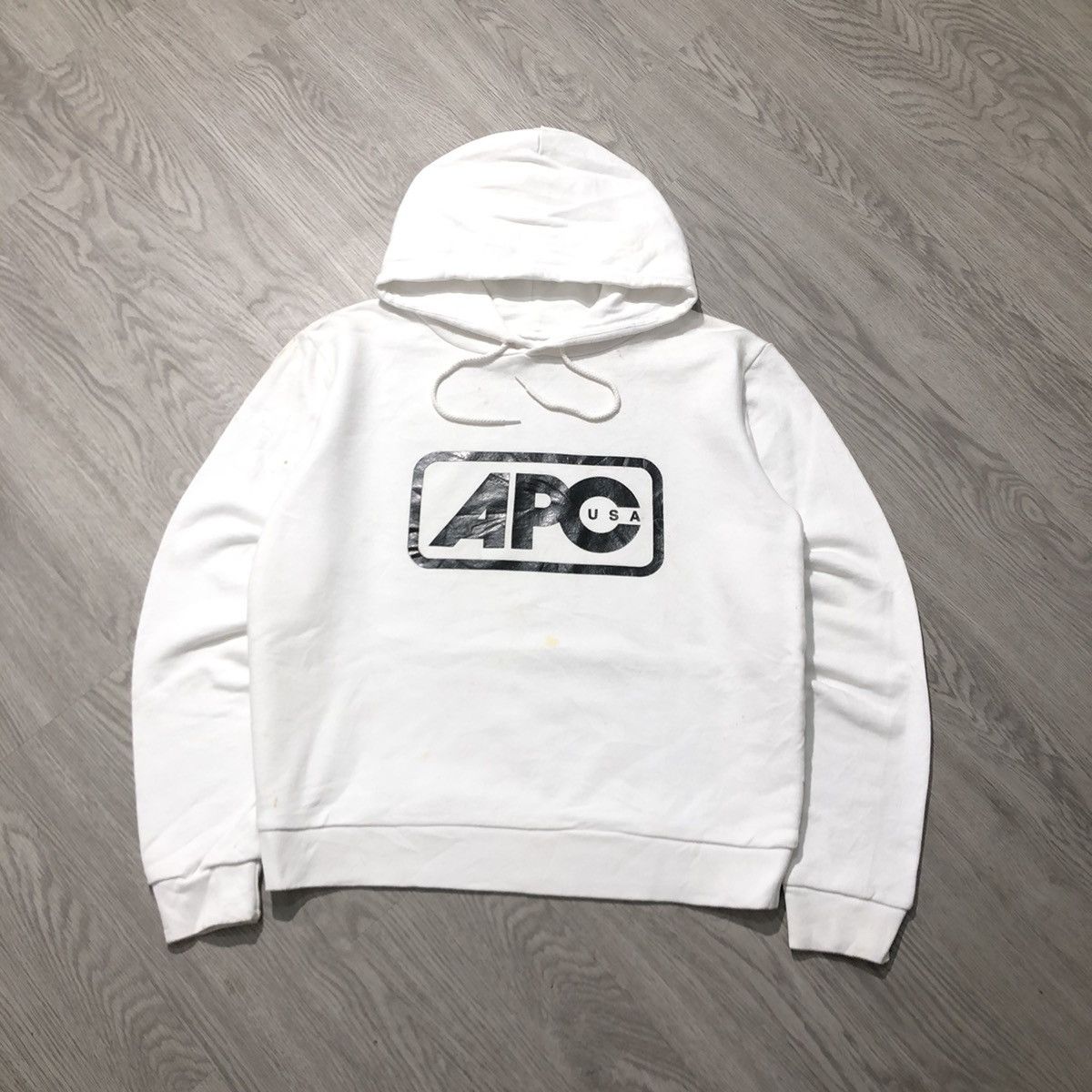 Usa Box Font Hoodie White