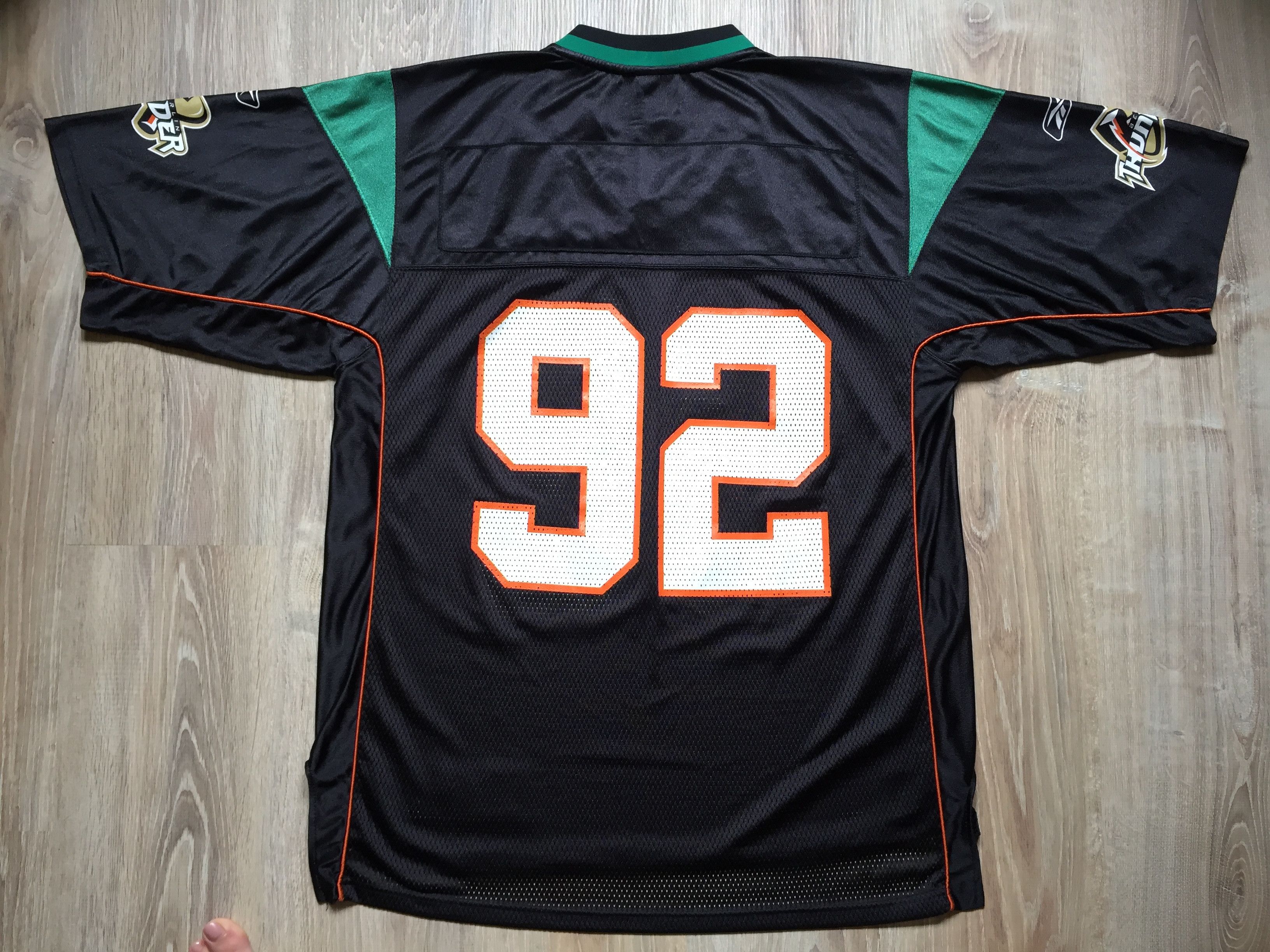 NFL × Reebok × Vintage Reebok NFL Berlin Thunder Patrick Finke #92 Jersey 2007 Size US L / EU 52-54 / 3 - 10 Thumbnail