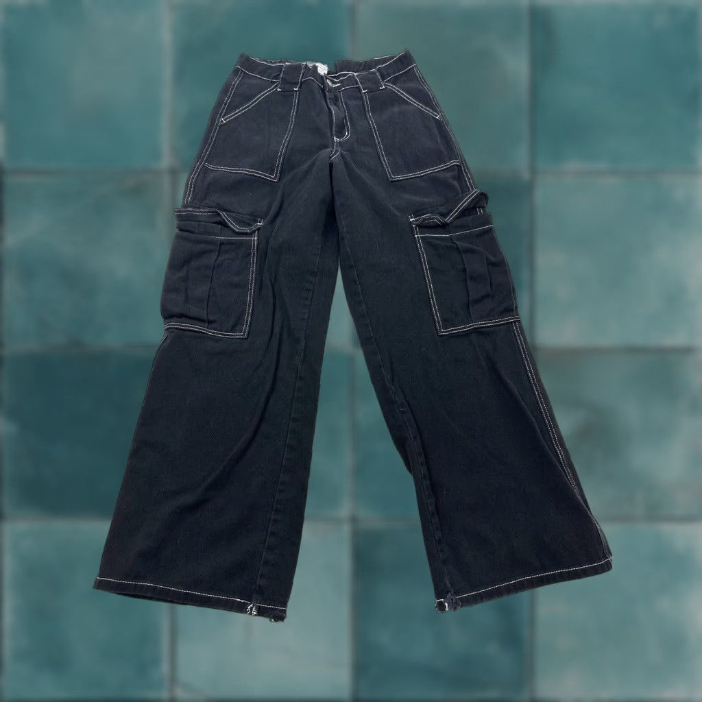 Rsq RSQ Pants Women Cargo Black 25 Wide-Leg Cotton Canvas Baggy Tilly’s RSQ Pants Women’s 25 Black Cargo Baggy Size 42" / US 20 - 1 Thumbnail