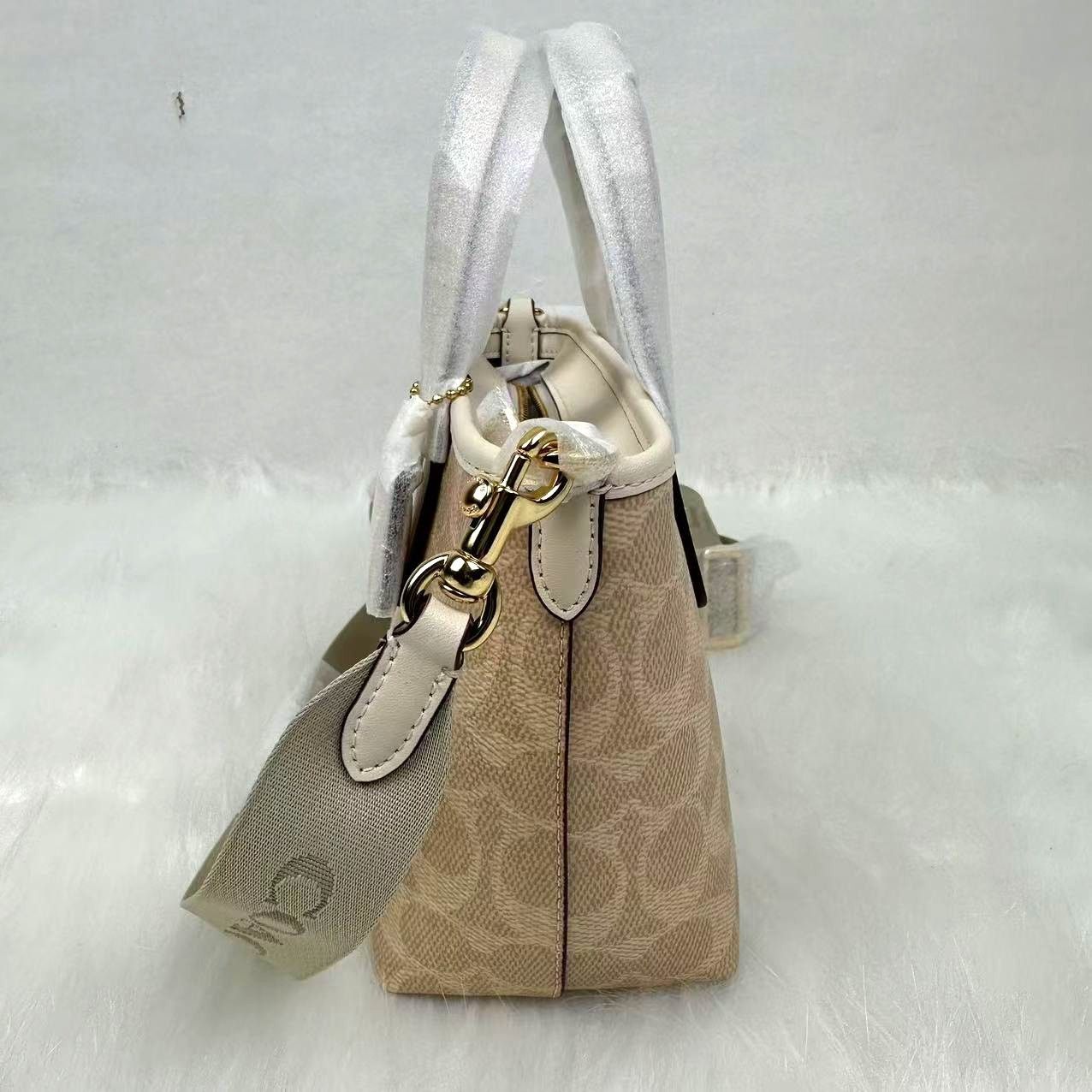 Coach Coach City Mini Tote Bag In Signature Canvas IN Sand CW032 Size ONE SIZE - 4 Thumbnail