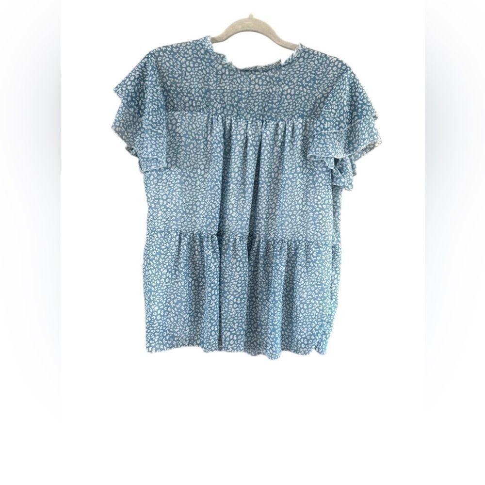 Other Amazon size XL blue with white dizzy flowers Size XL / US 12-14 / IT 48-50 - 2 Thumbnail