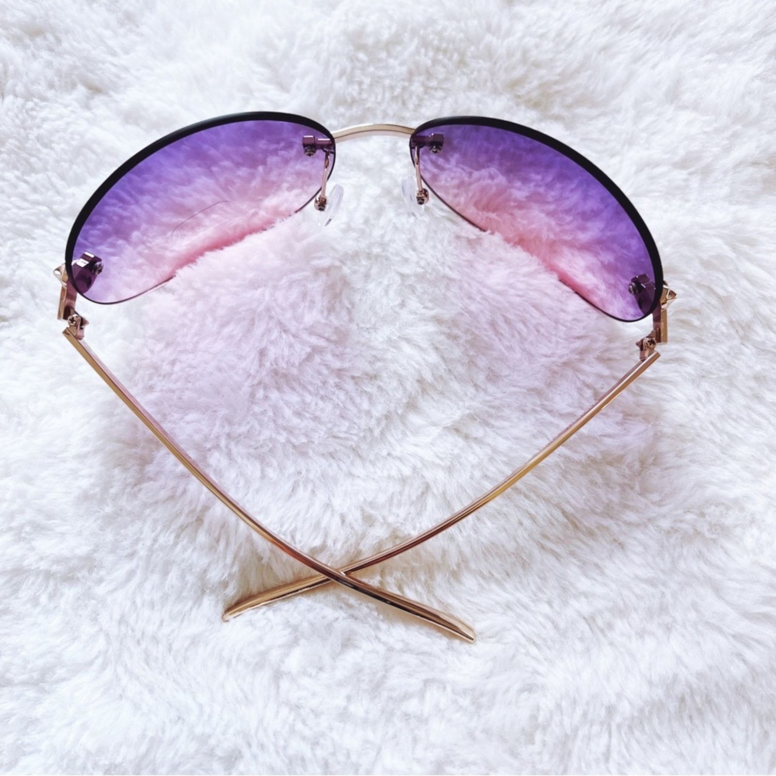 Other Ophelia Purple Floral Chic Sunglasses Size ONE SIZE - 8 Thumbnail