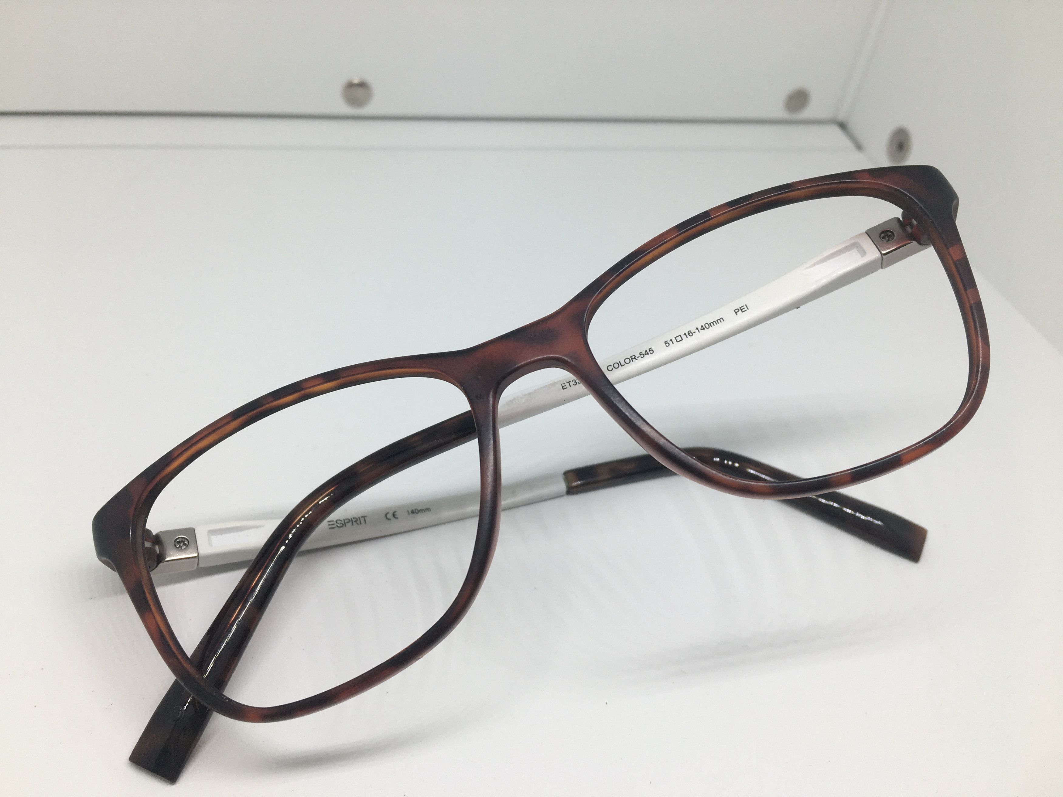Esprit Vintage Esprit ET33443 Tortoise Eyeglasses Frame Size ONE SIZE - 7 Thumbnail