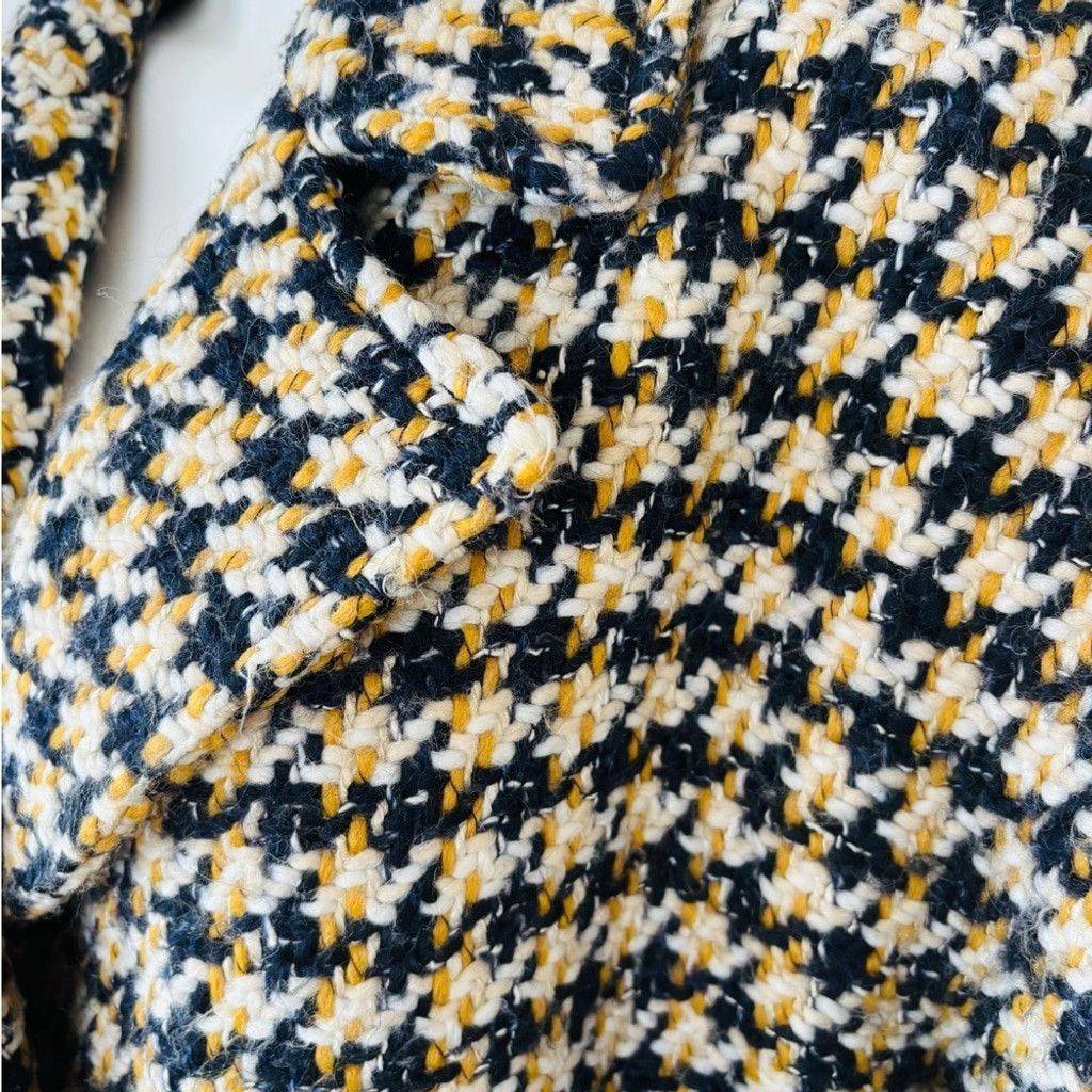 Ermanno Scervino Ermanno Scervino Tweed Houndstooth Coat with Fur Pockets Size S / US 4 / IT 40 - 7 Thumbnail