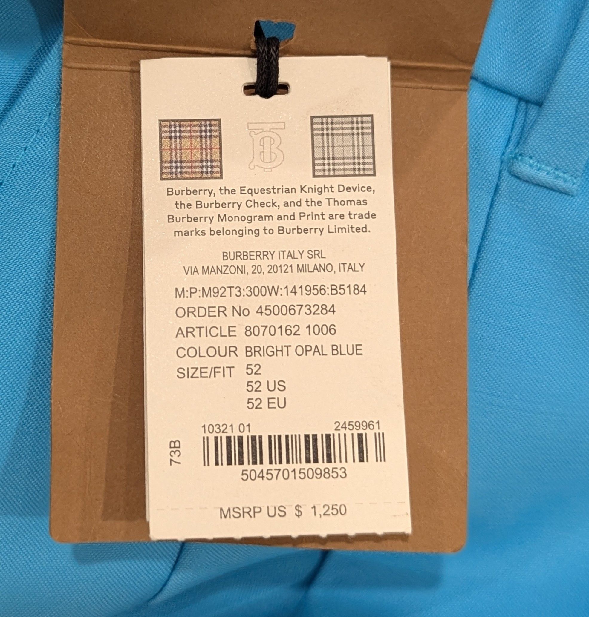 Burberry Burberry Tailored Wool Trousers Pants Bright Opal 52 US 36 Size US 36 / EU 52 - 10 Thumbnail