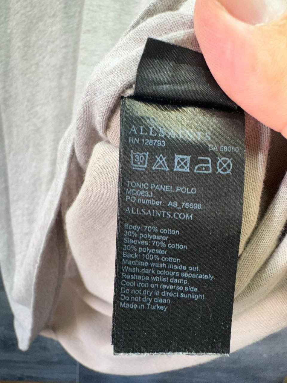 Allsaints AllSaints Men's Tonic Panel Polo Shirt Size US L / EU 52-54 / 3 - 5 Thumbnail