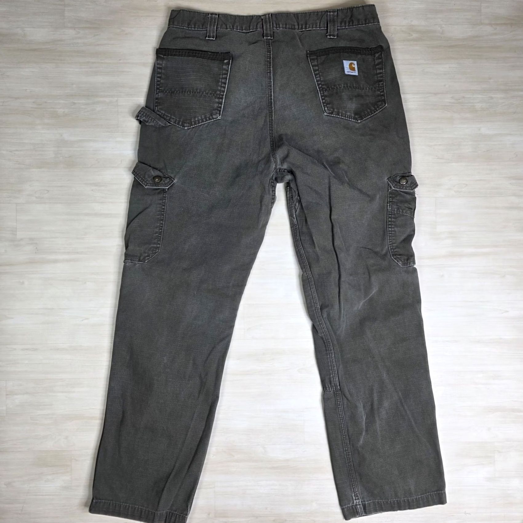 Carhartt Carhartt Cargo Pants Brown Ripstop Canvas Work Utility B342 DFE 38 x 32 Mens Regular Straight Cargo Pocket 5-Pocket Construction Workwear Modern Size US 38 / EU 54 - 2 Thumbnail