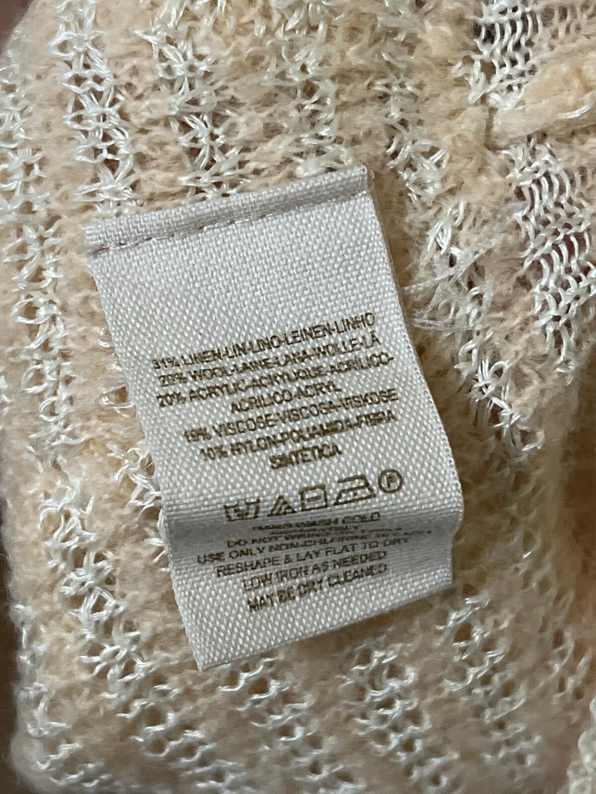 Free People Free People peach bumblebee linen wool Knit V-Neck Sweater S Size S / US 4 / IT 40 - 7 Thumbnail