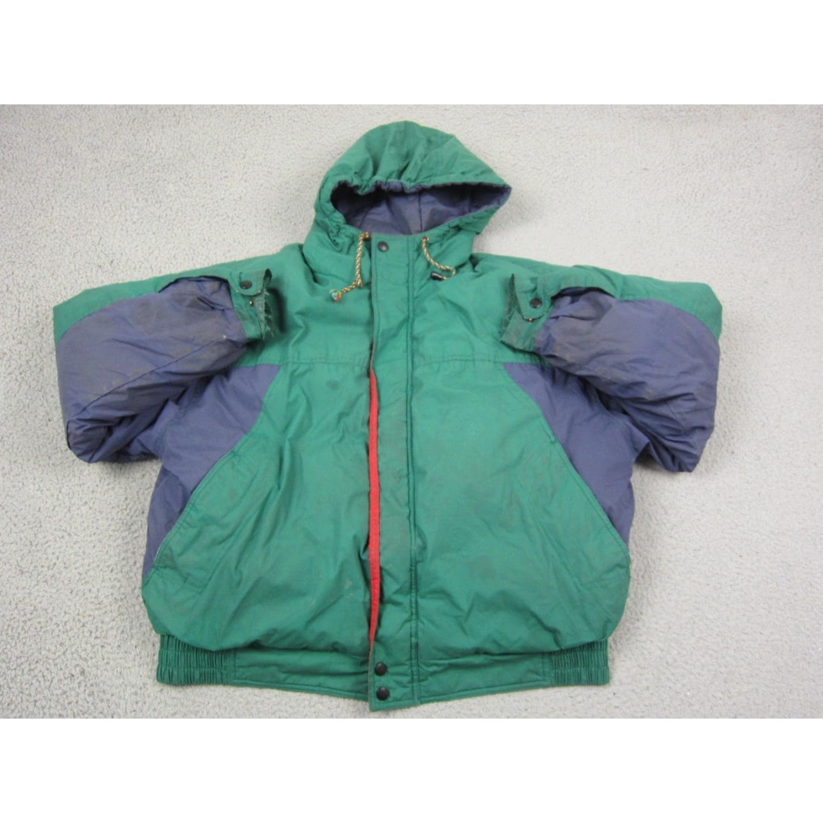 Gant VINTAGE GANT Jacket Mens XL Down Puffer Hooded Full Zip Blue Green Size US XL / EU 56 / 4 - 2 Thumbnail