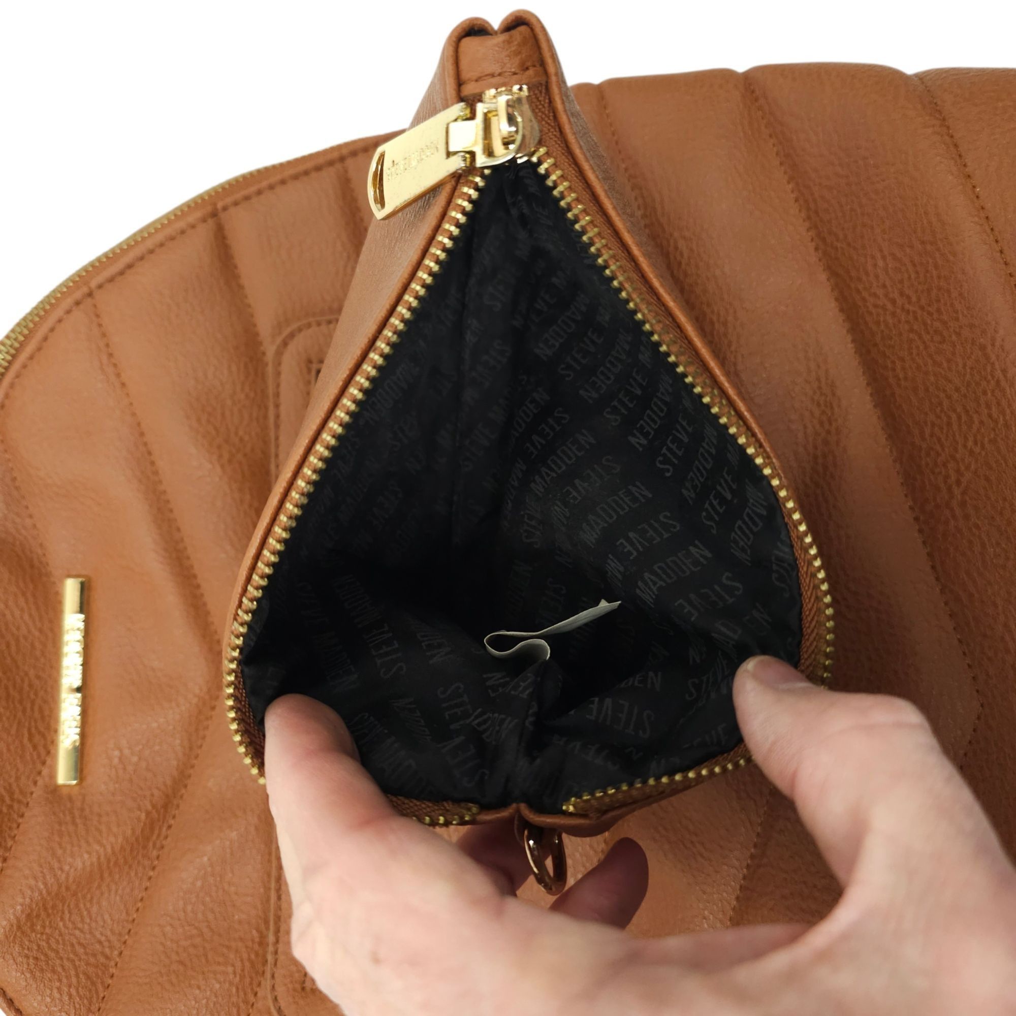 Steve Madden Steve Madden Bejewel Backpack Chevron Quilting Faux Leather Size ONE SIZE - 13 Thumbnail